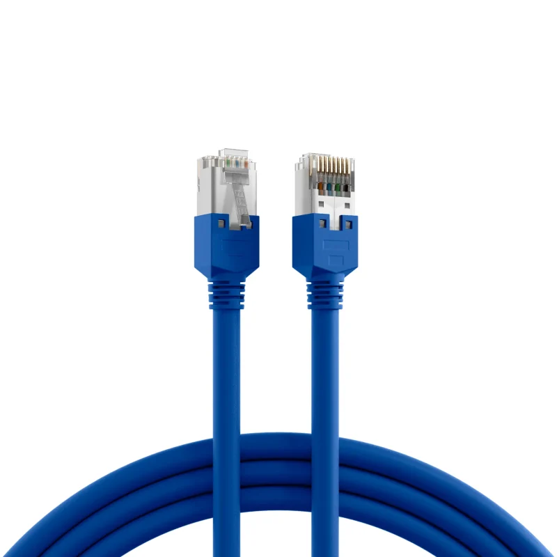 RJ45 Patchkabel Cat.5e F/UTP LSZH Draka UC300 TM11 blau 0,15m