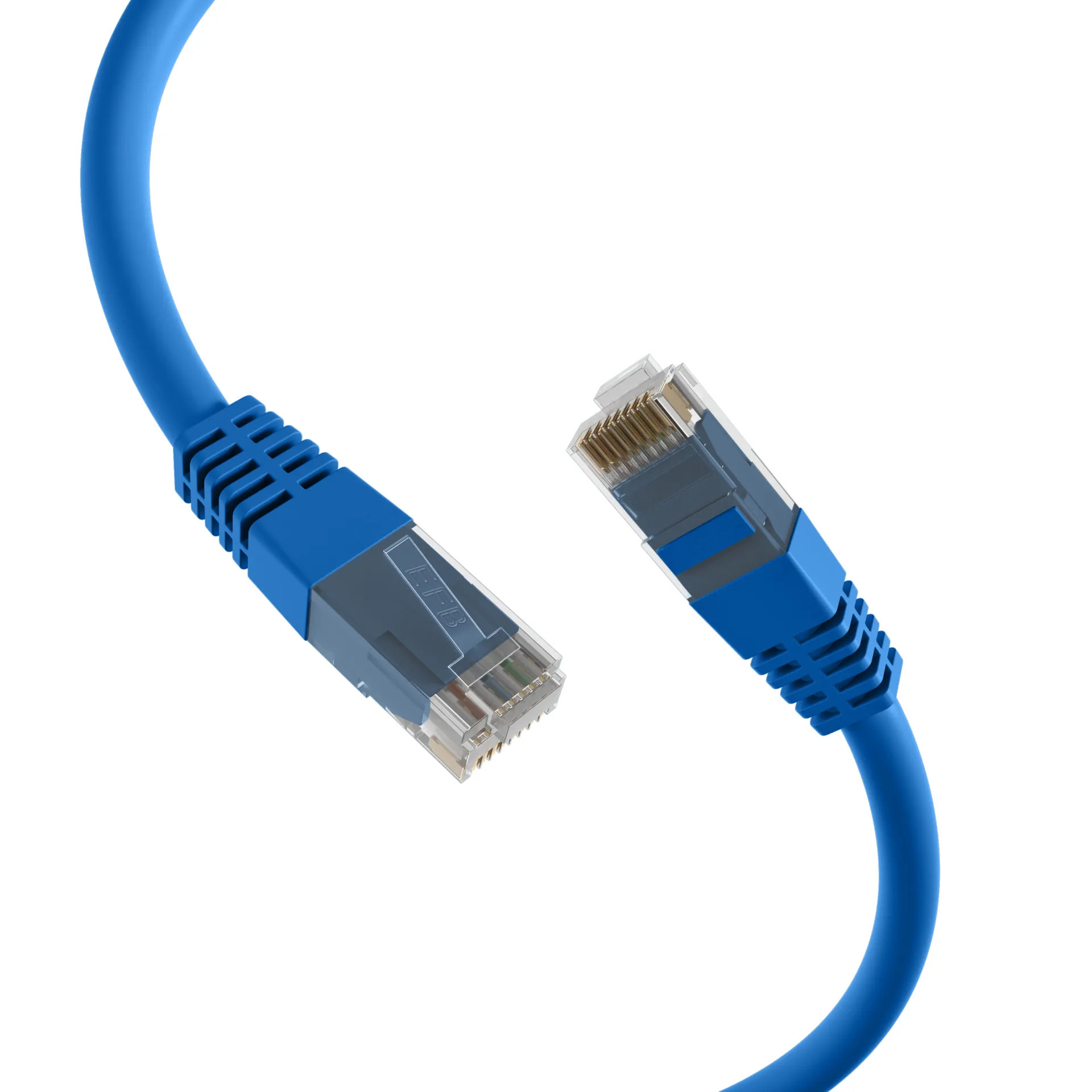 RJ45 Patchkabel Cat.6 U/UTP PVC CCA blau 0,25m – Bild 2