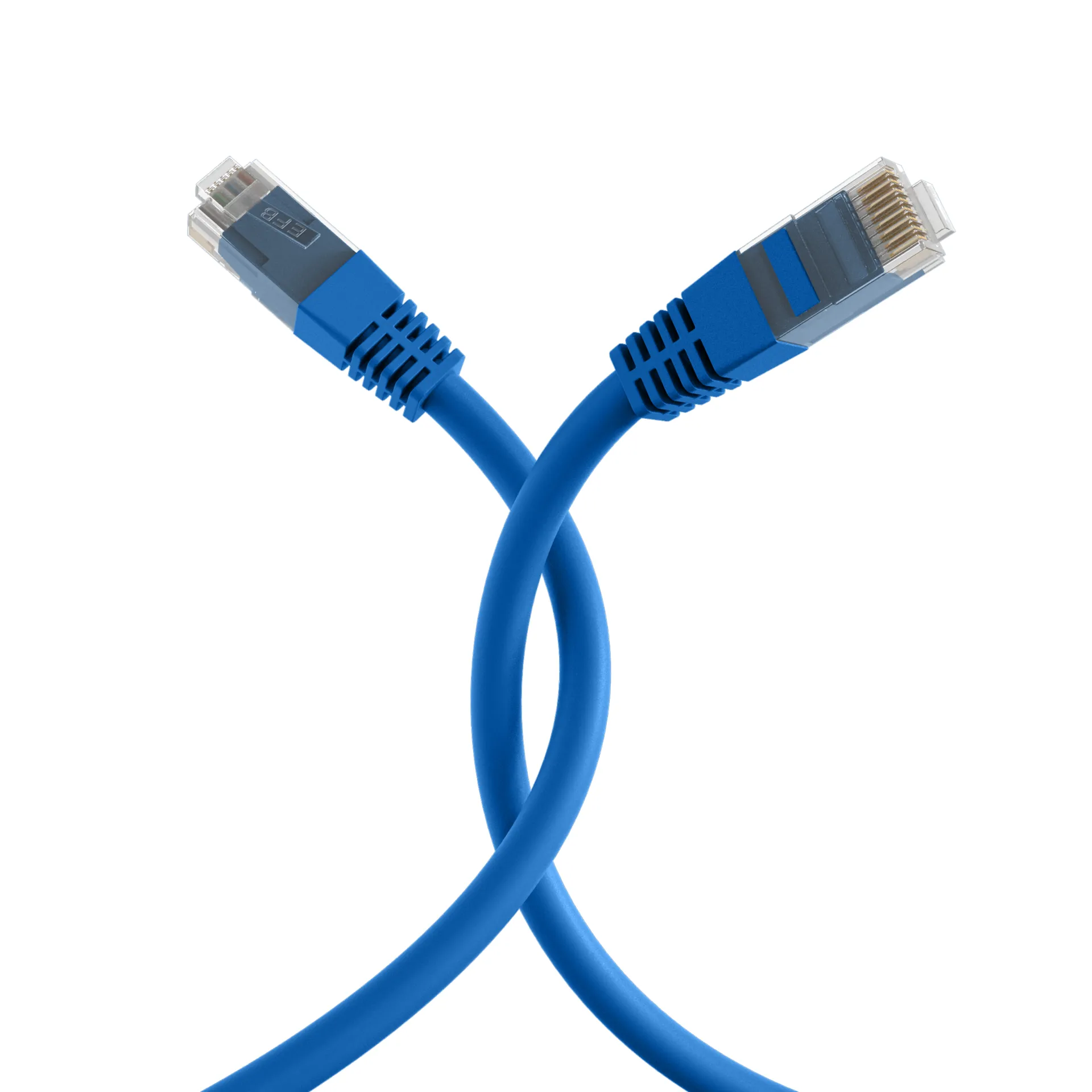 RJ45 Patchkabel Cat.6 U/UTP PVC CCA blau 0,25m – Bild 4