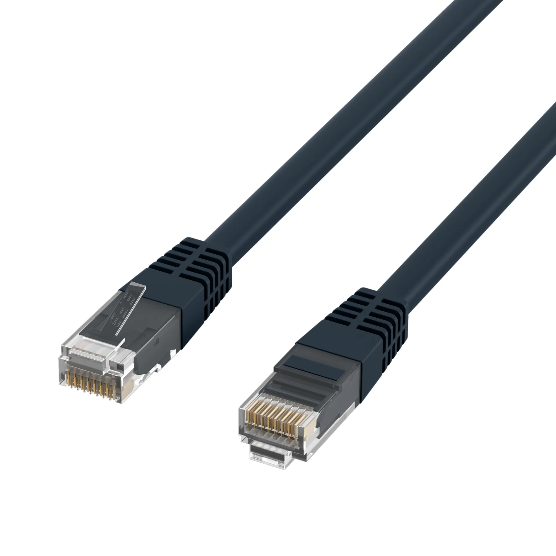 RJ45 Patchkabel Cat.6 U/UTP PVC CCA schwarz 0,25m – Bild 3