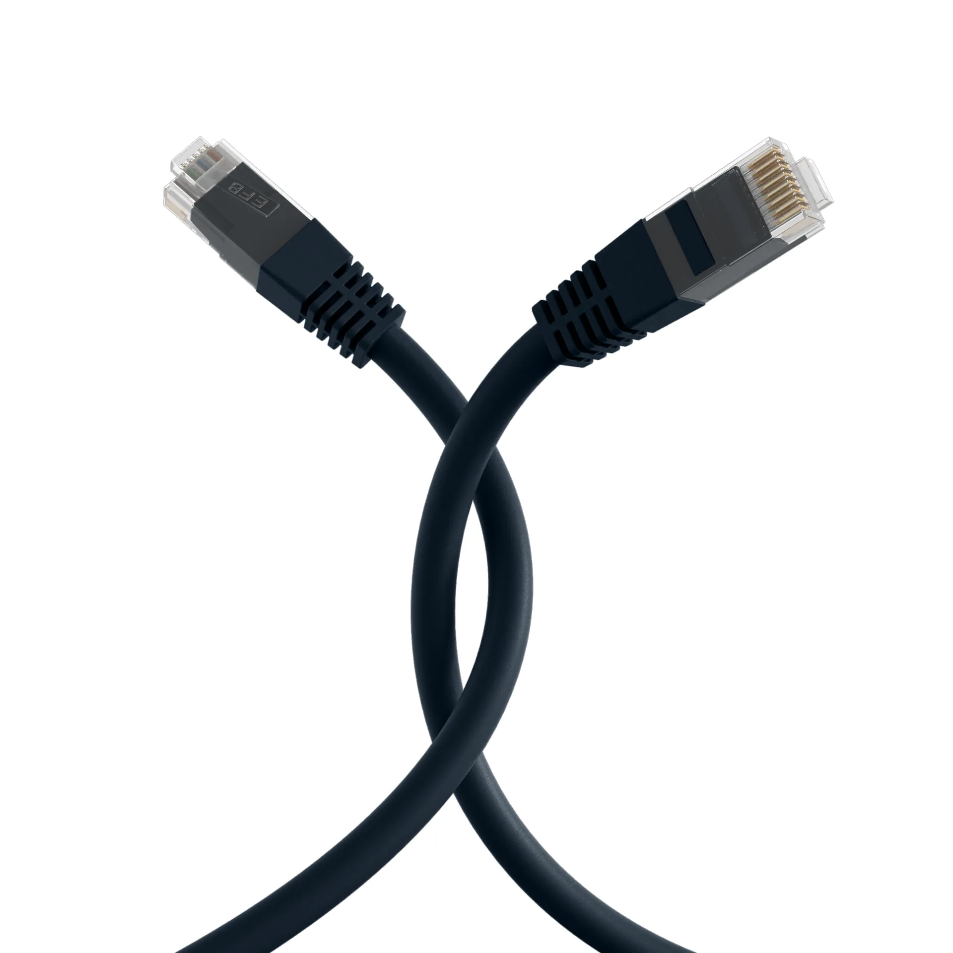 RJ45 Patchkabel Cat.6 U/UTP PVC CCA schwarz 0,25m – Bild 4