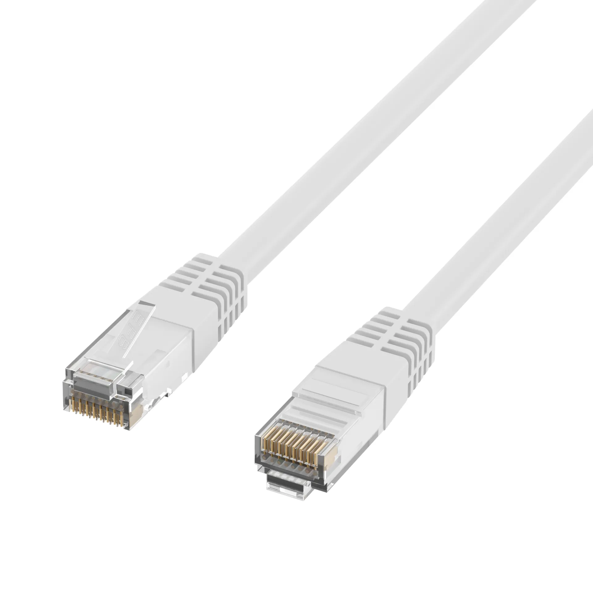 RJ45 Patchkabel Cat.6 U/UTP PVC CCA weiß 0,25m – Bild 3