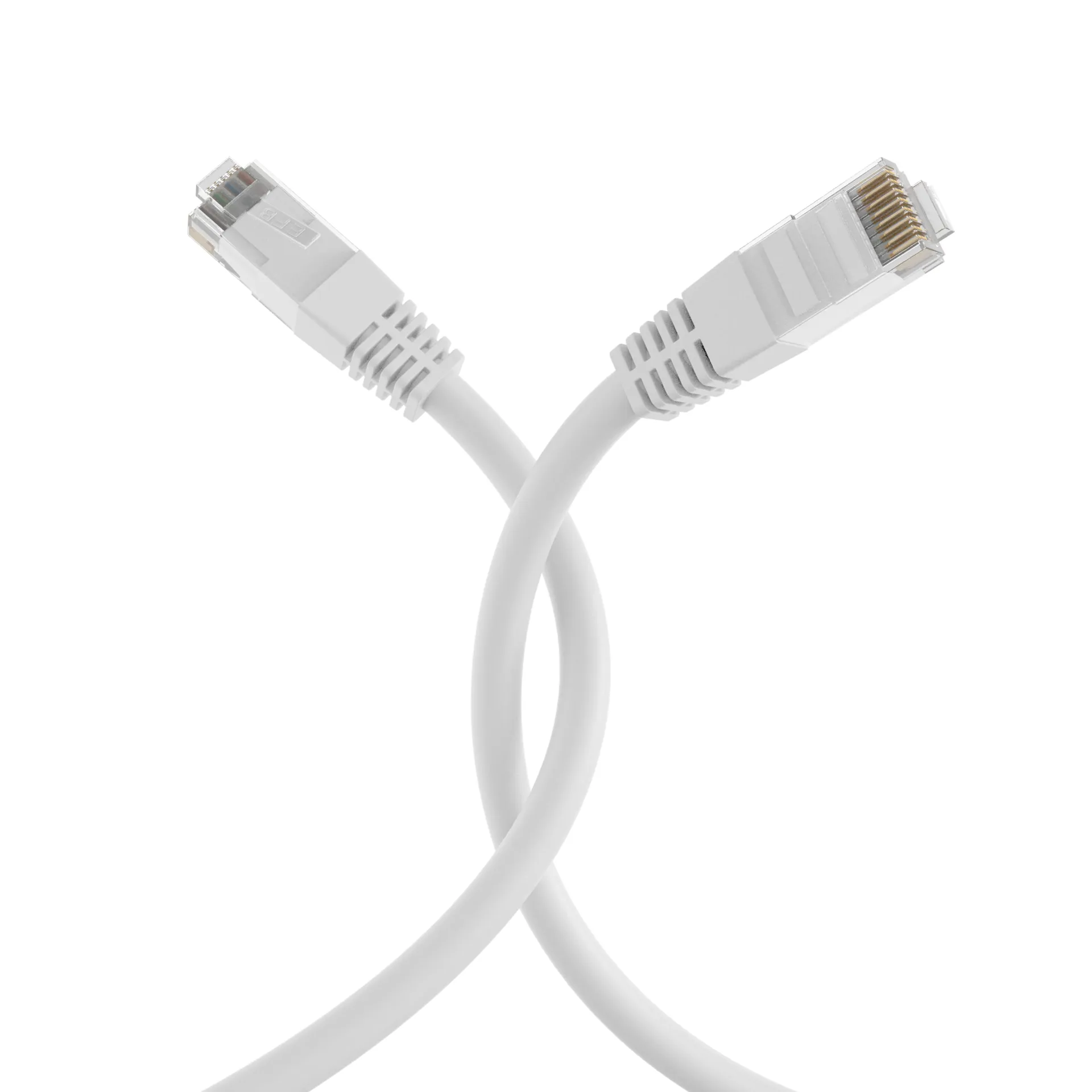RJ45 Patchkabel Cat.6 U/UTP PVC CCA weiß 0,25m – Bild 4