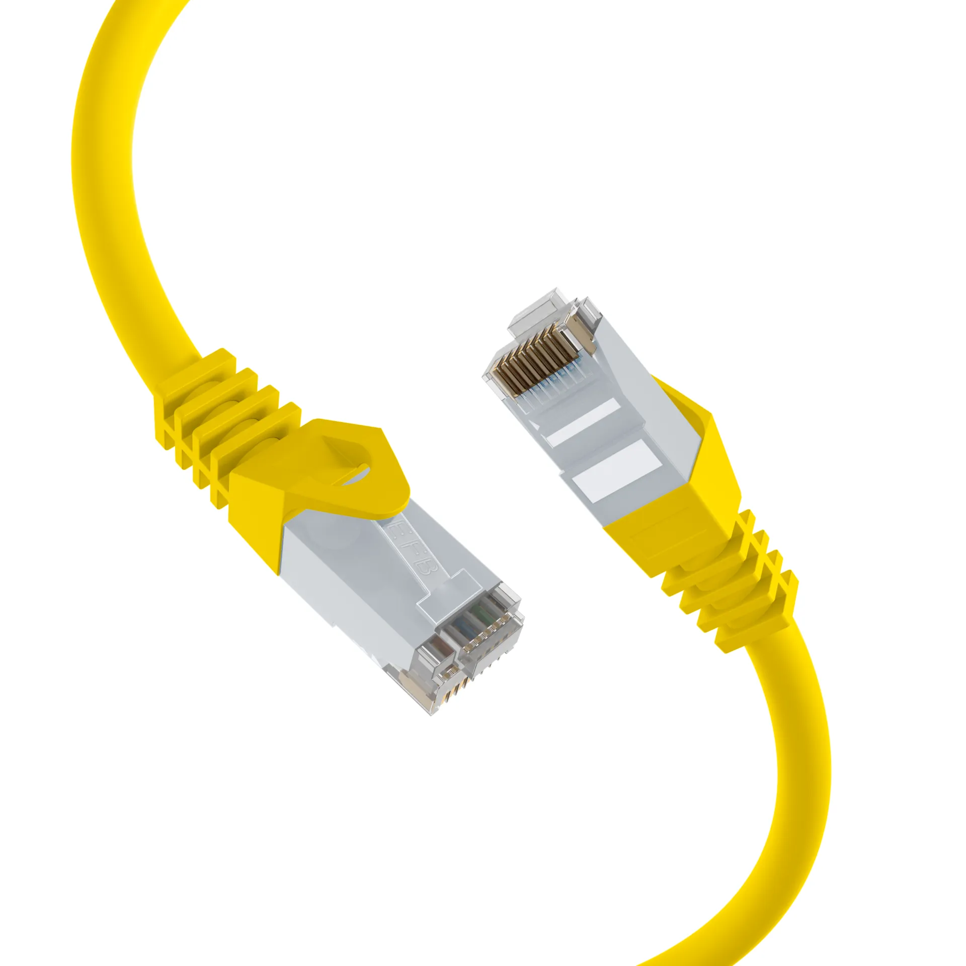 RJ45 Patchkabel Cat.6 U/UTP LSZH CCA gelb 0,25m – Bild 2