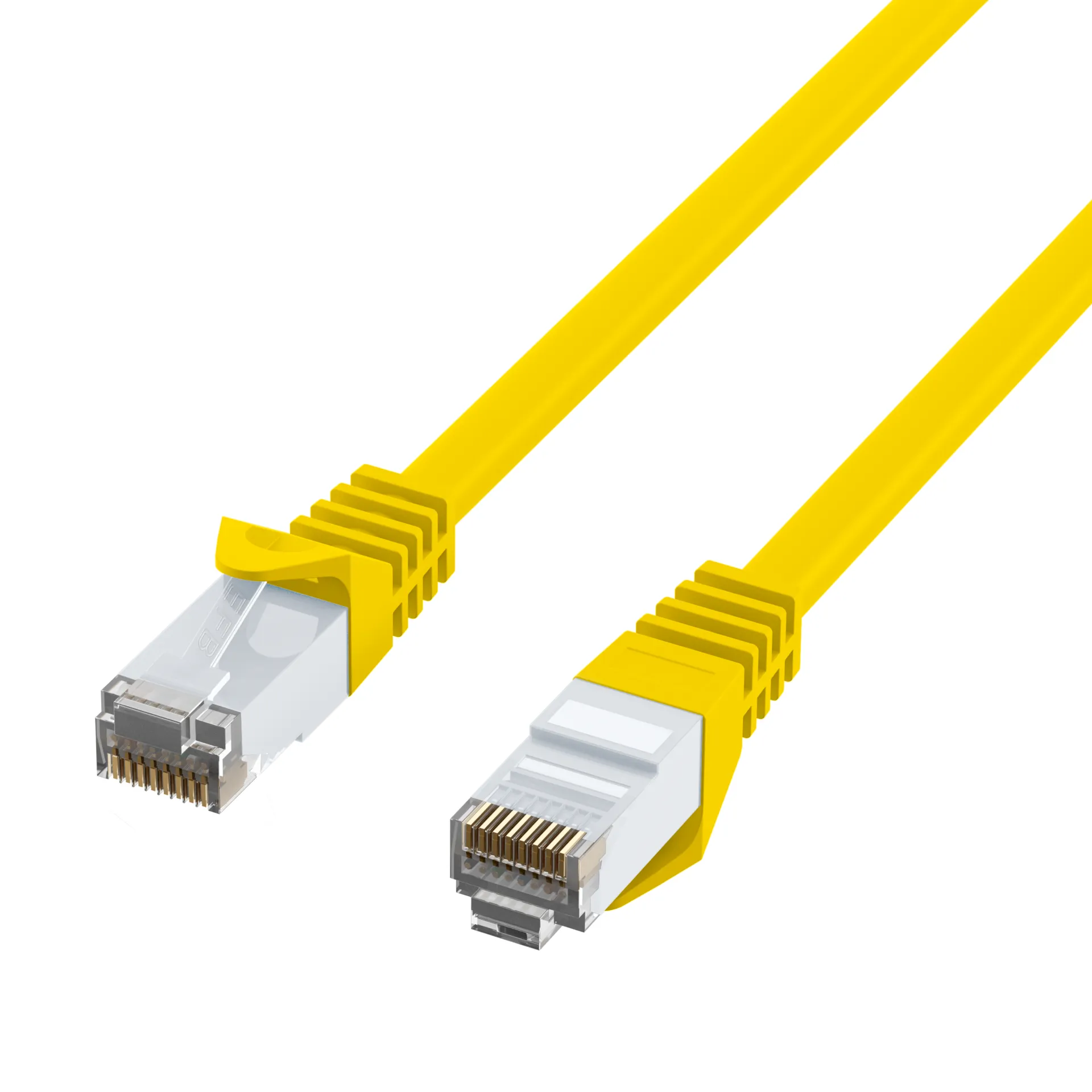RJ45 Patchkabel Cat.6 U/UTP LSZH CCA gelb 0,25m – Bild 3