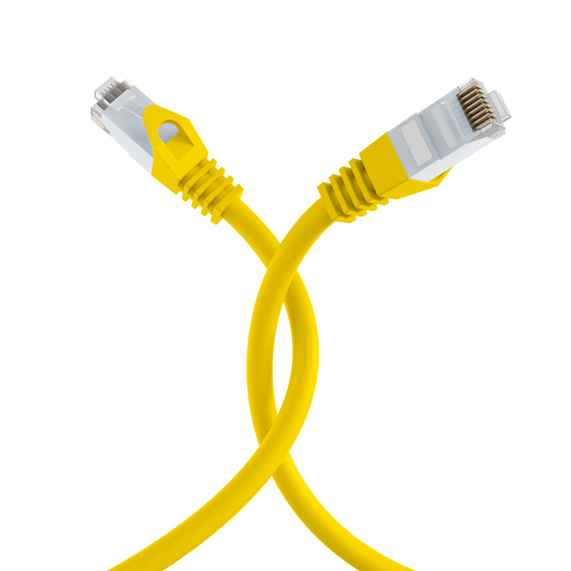 RJ45 Patchkabel Cat.6 U/UTP LSZH CCA gelb 7,5m – Bild 4