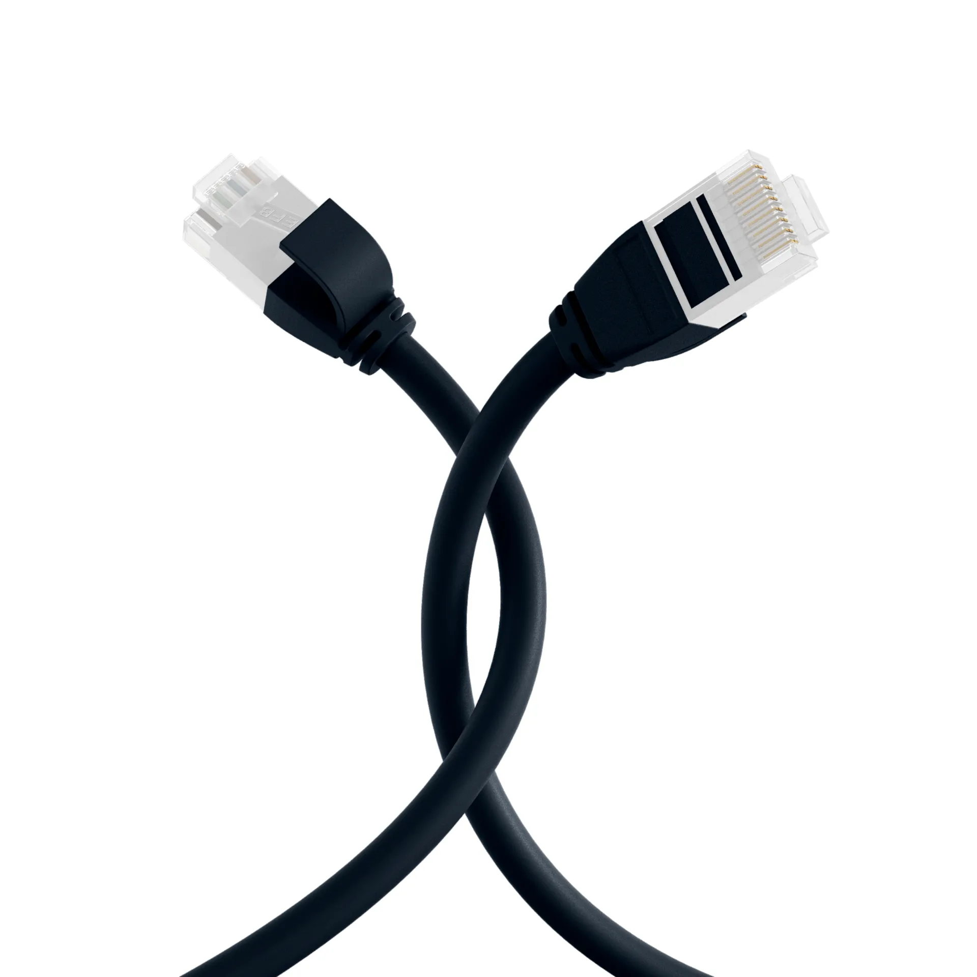 RJ45 Patchkabel Cat.6A U/UTP TPE 3,6mm ultraflex schwarz 0,25m – Bild 4