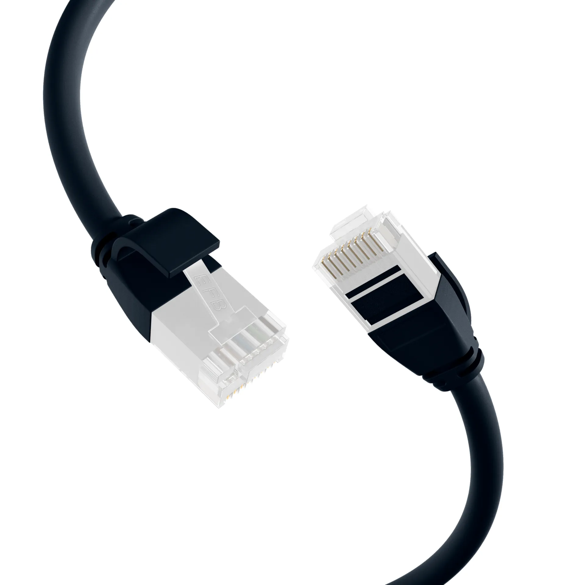RJ45 Patchkabel Cat.6A U/UTP TPE 3,6mm ultraflex schwarz 1m – Bild 2