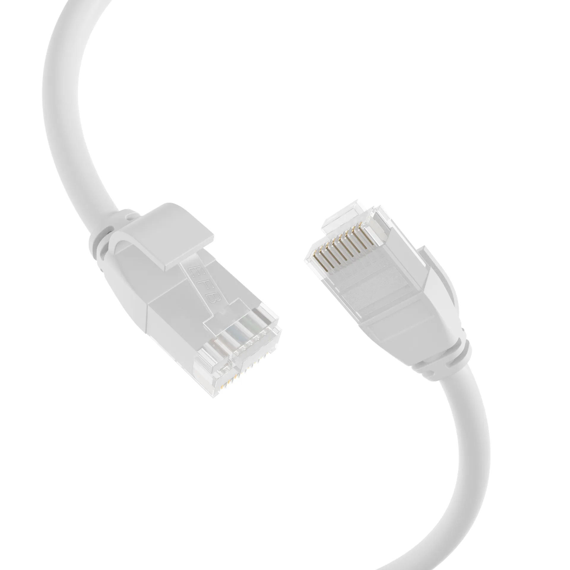 RJ45 Patchkabel Cat.6A U/UTP TPE 3,6mm ultraflex weiß 1m – Bild 2
