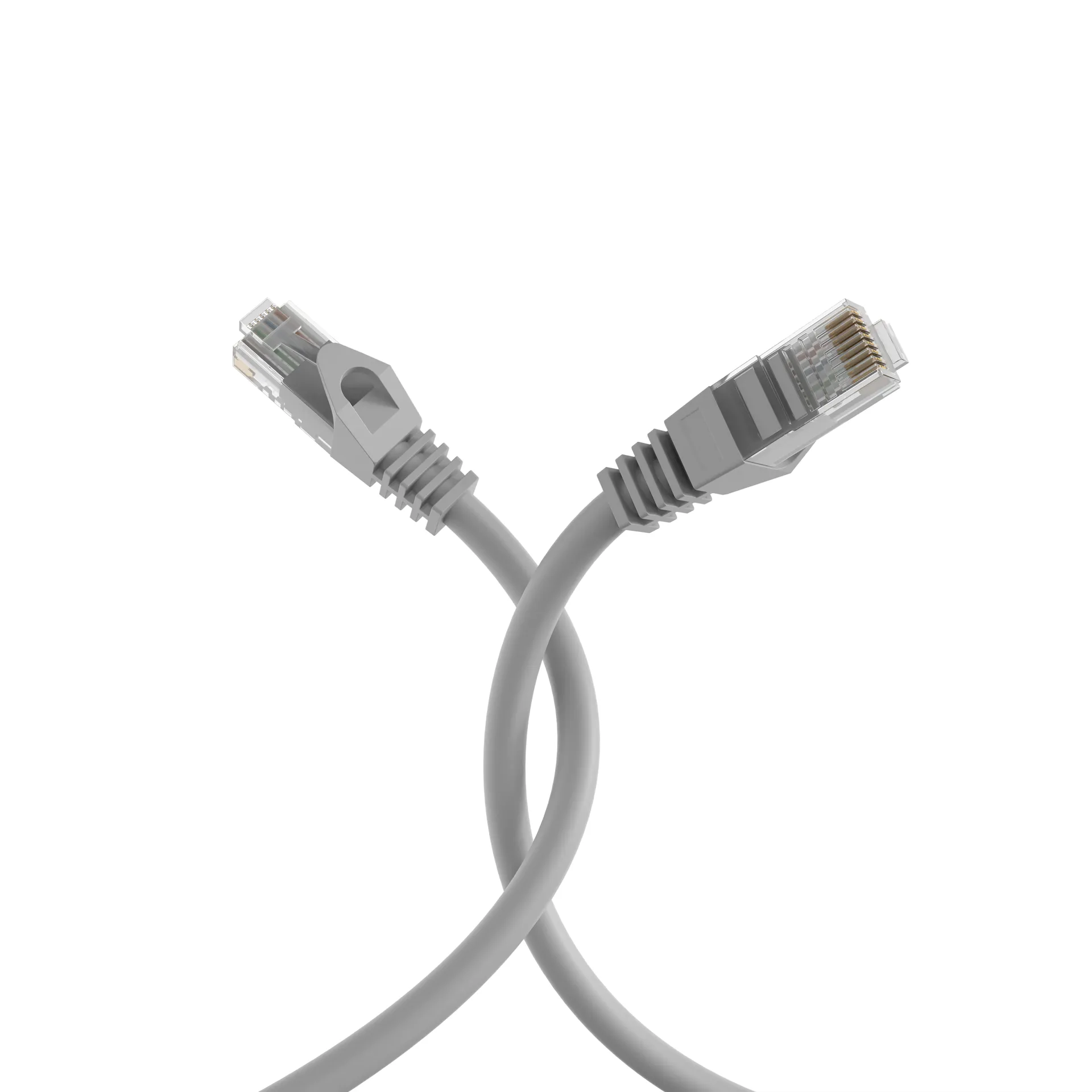 RJ45 Patchkabel Cat.5e U/UTP LSZH CCA AWG24/7 grau 10m – Bild 4