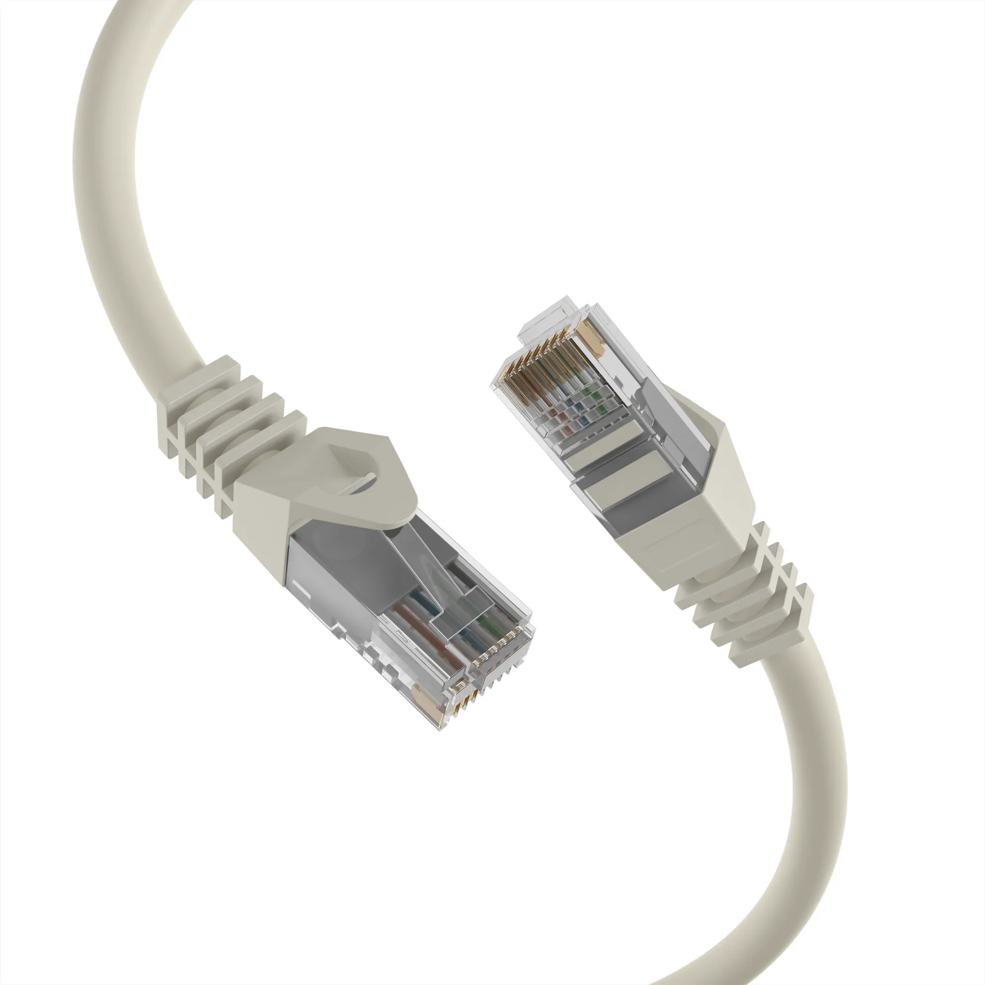 RJ45 Patchkabel Cat.5e U/UTP LSZH CCA AWG24/7 grau 4m – Bild 2