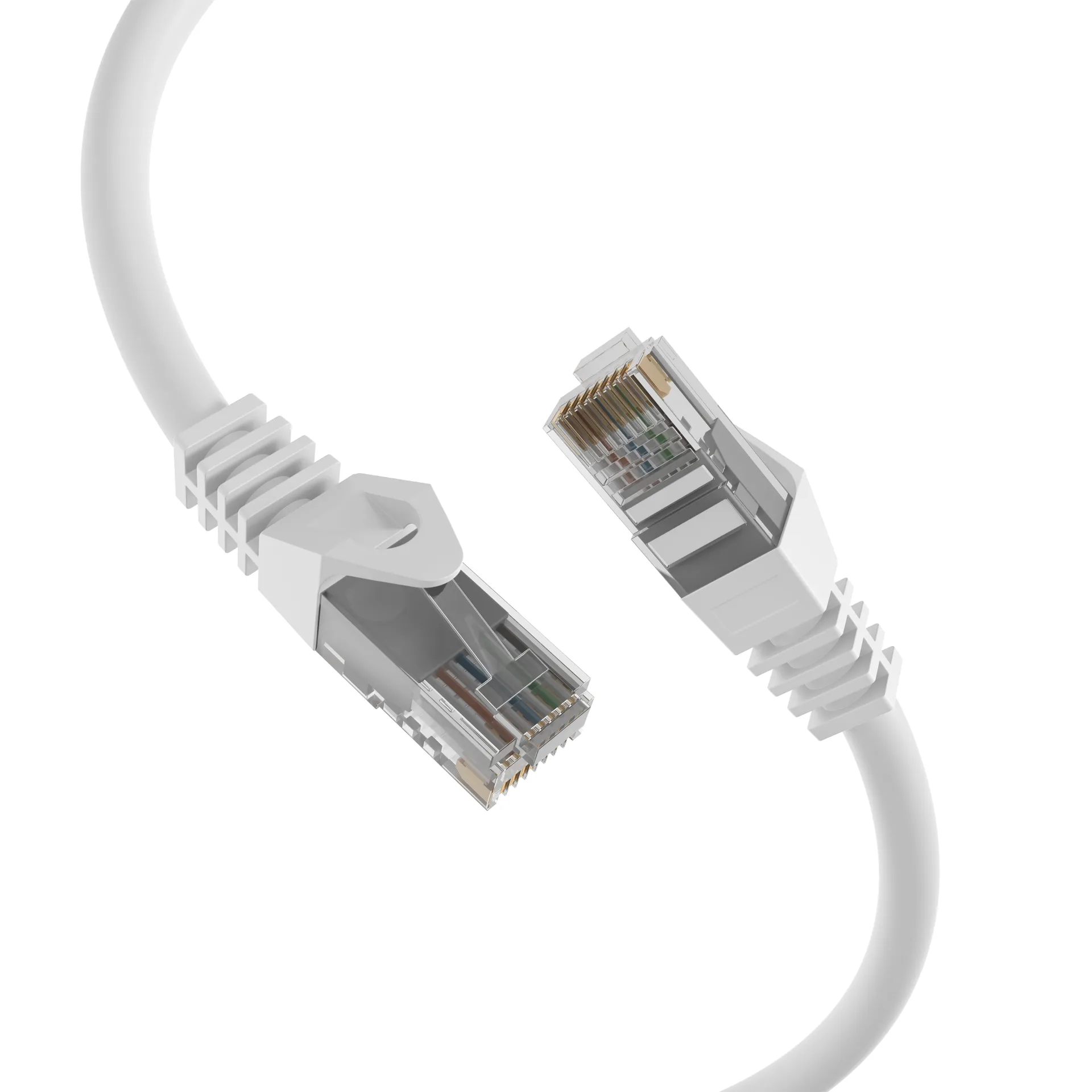 RJ45 Patchkabel Cat.5e U/UTP LSZH CCA AWG24/7 weiß 1,5m – Bild 2