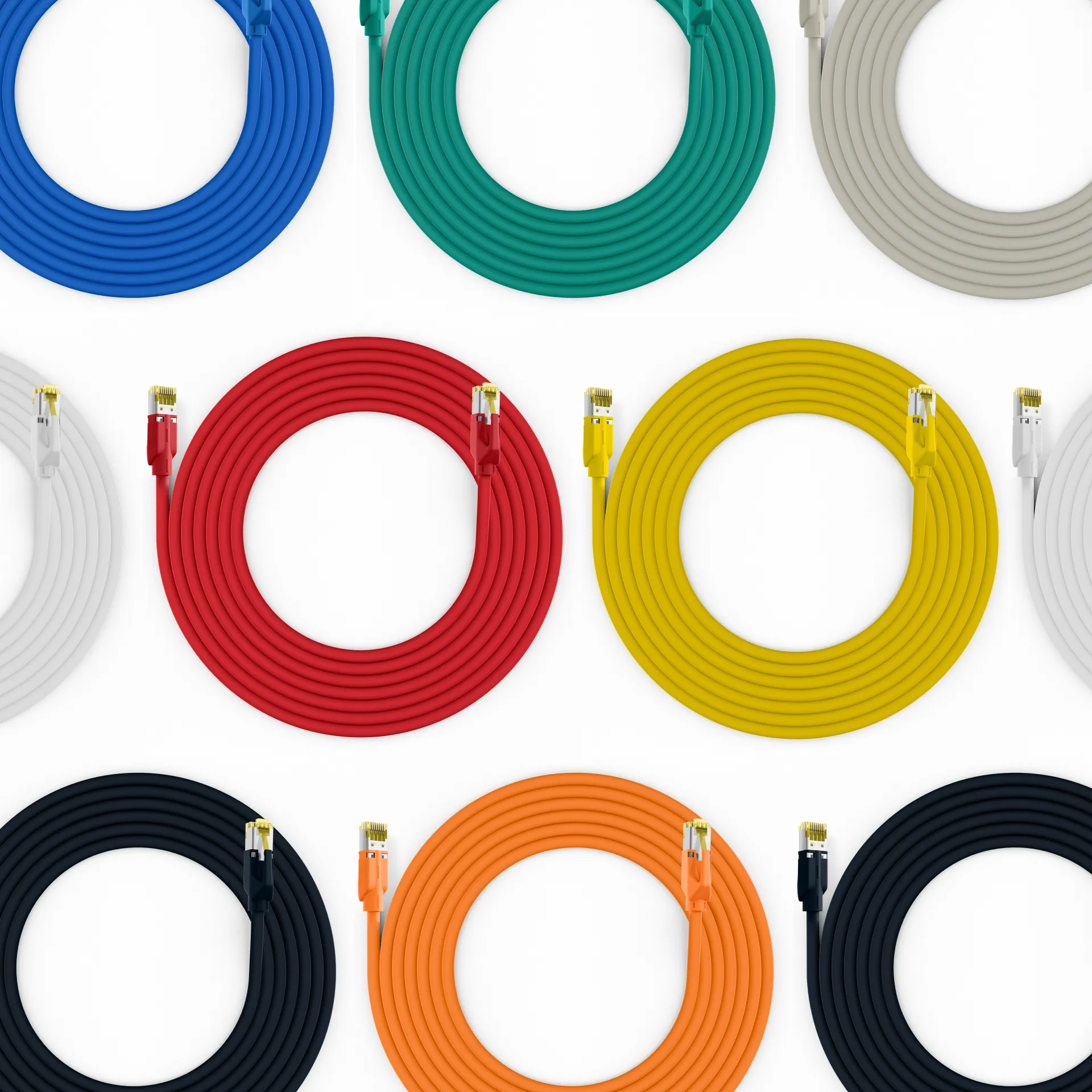 RJ45 Patchkabel Cat.6A S/FTP LSZH Dätwyler 7702 TM31 blau 50m – Bild 5