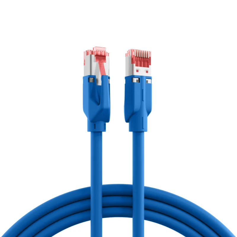 RJ45 Patchkabel Cat.6A S/FTP LSZH Dätwyler 7702 TM21 blau 1m