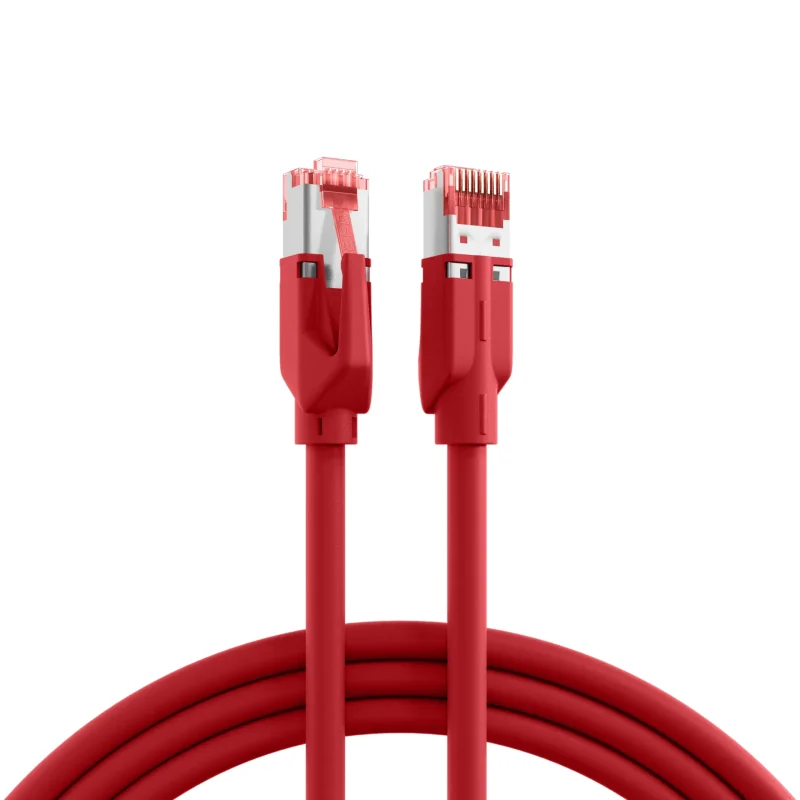 RJ45 Patchkabel Cat.6A S/FTP LSZH Dätwyler 7702 TM21 rot 1m