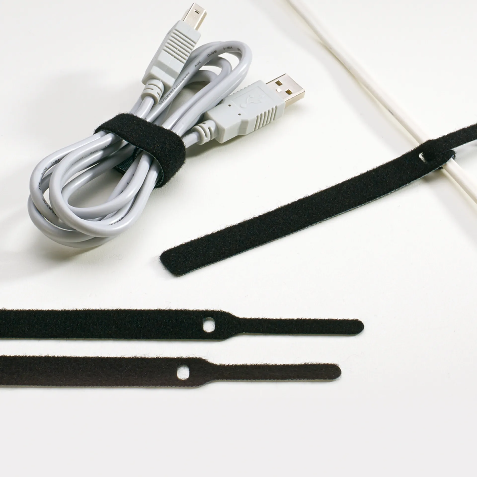 LTC BASIC STRAPS, Klettkabelbinder 10 Stück Set schwarz – Bild 2