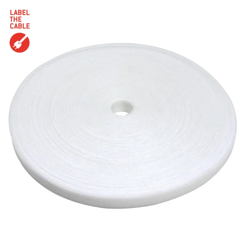 LTC ROLL STRAP Doppelseitige Klettbandrolle 25m weiß