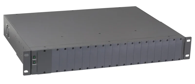 1,5HE 19″ Rack Chassis für MCT Konverter, 18 Slots, Unmanaged, inkl. 2x