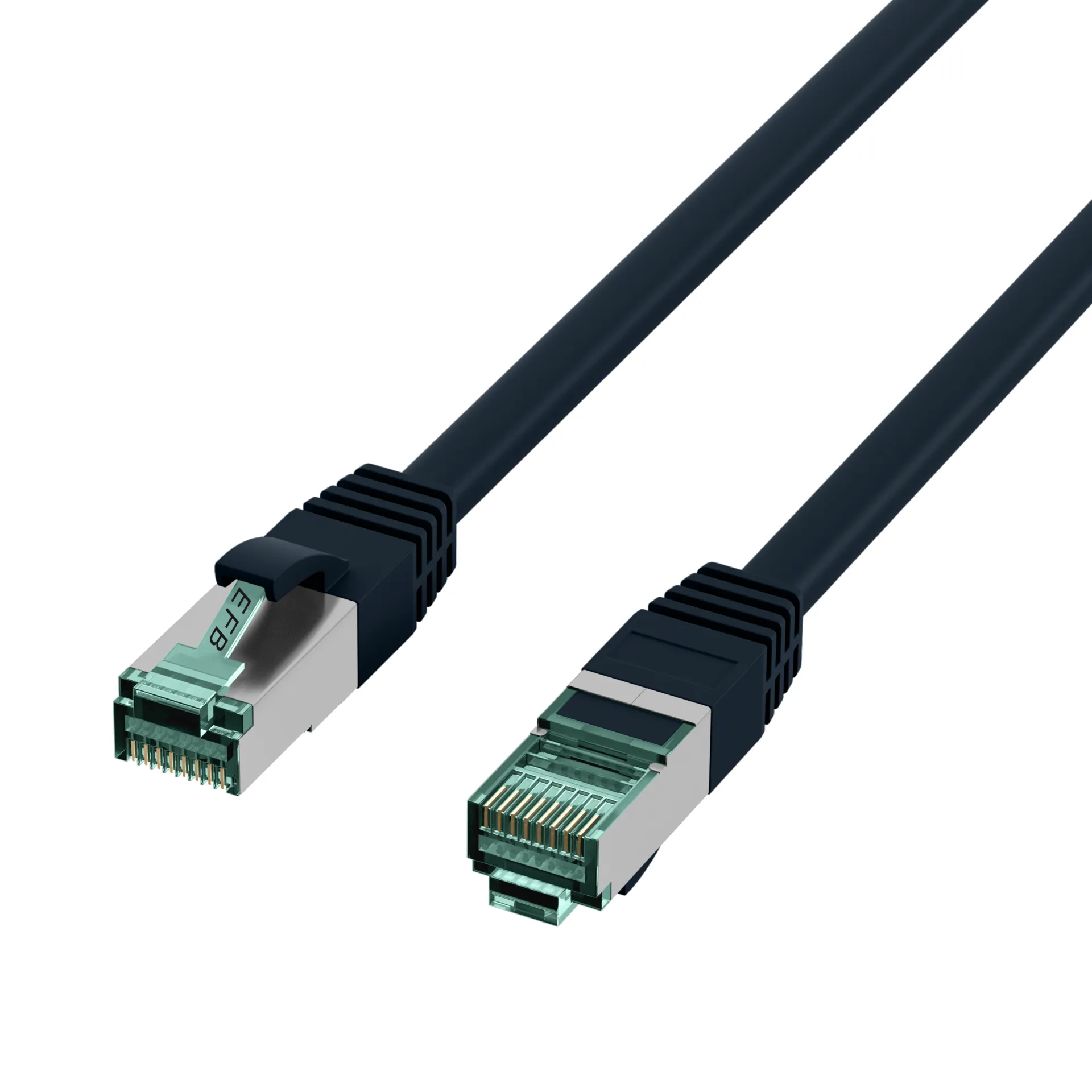 RJ45 Patchkabel Cat.6A S/FTP LSZH schwarz 0,15m – Bild 3