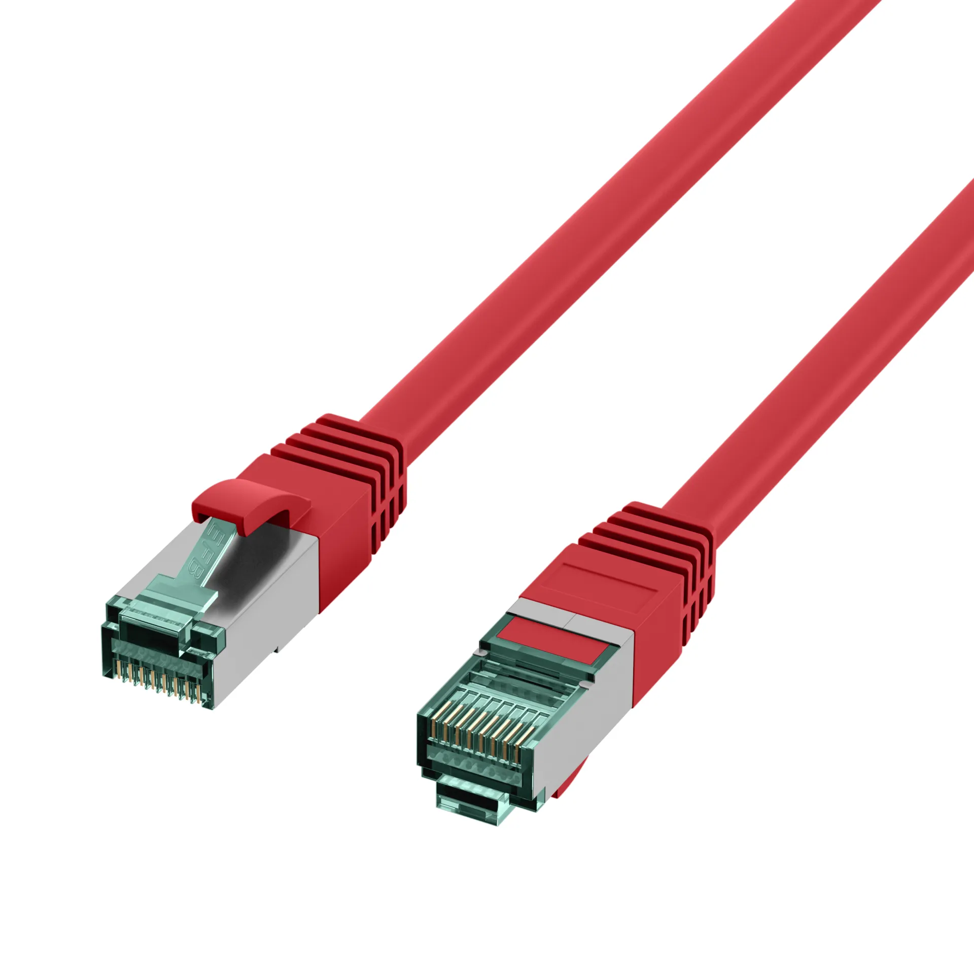 RJ45 Patchkabel Cat.6A S/FTP LSZH rot 0,15m – Bild 3