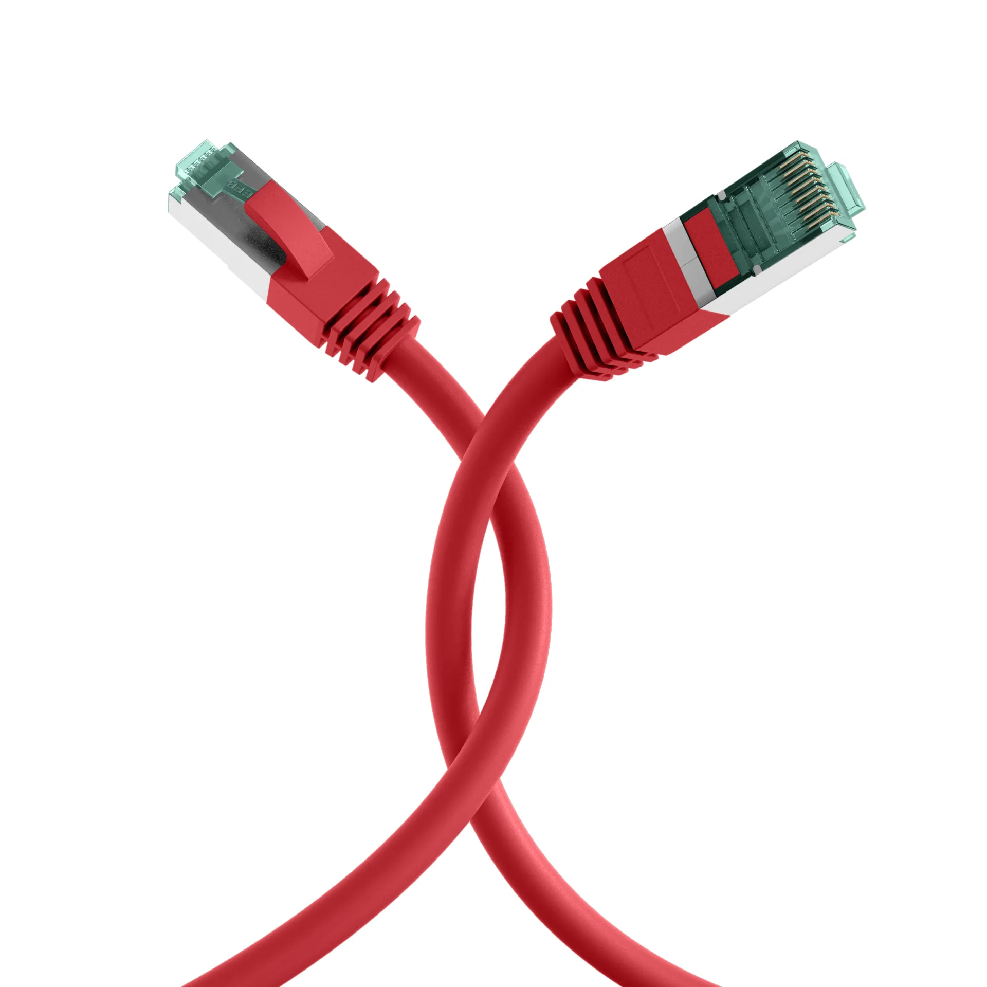 RJ45 Patchkabel Cat.6A S/FTP LSZH rot 0,15m – Bild 4