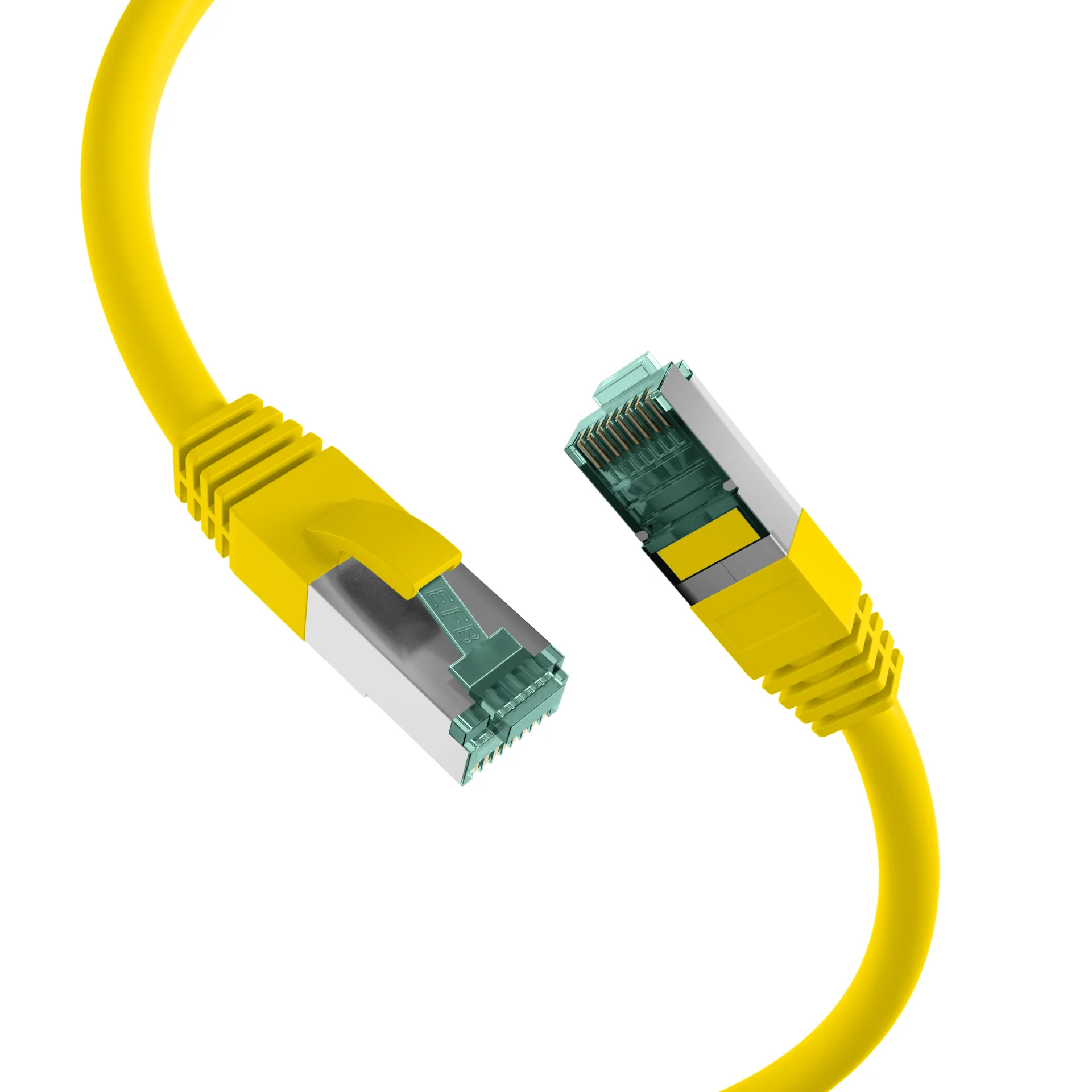 RJ45 Patchkabel Cat.6A S/FTP LSZH gelb 0,25m – Bild 2