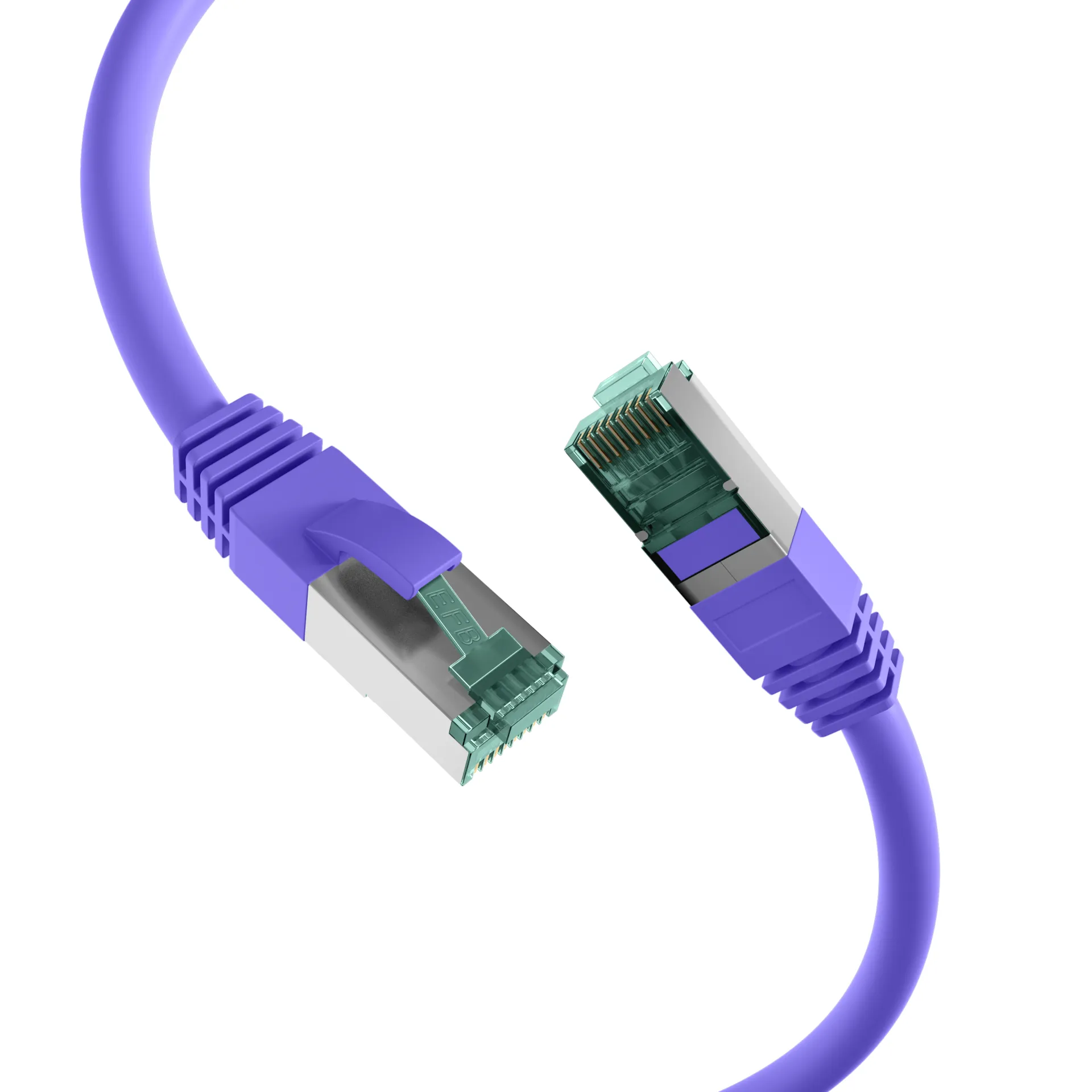 RJ45 Patchkabel Cat.6A S/FTP LSZH violett 1,5m – Bild 2