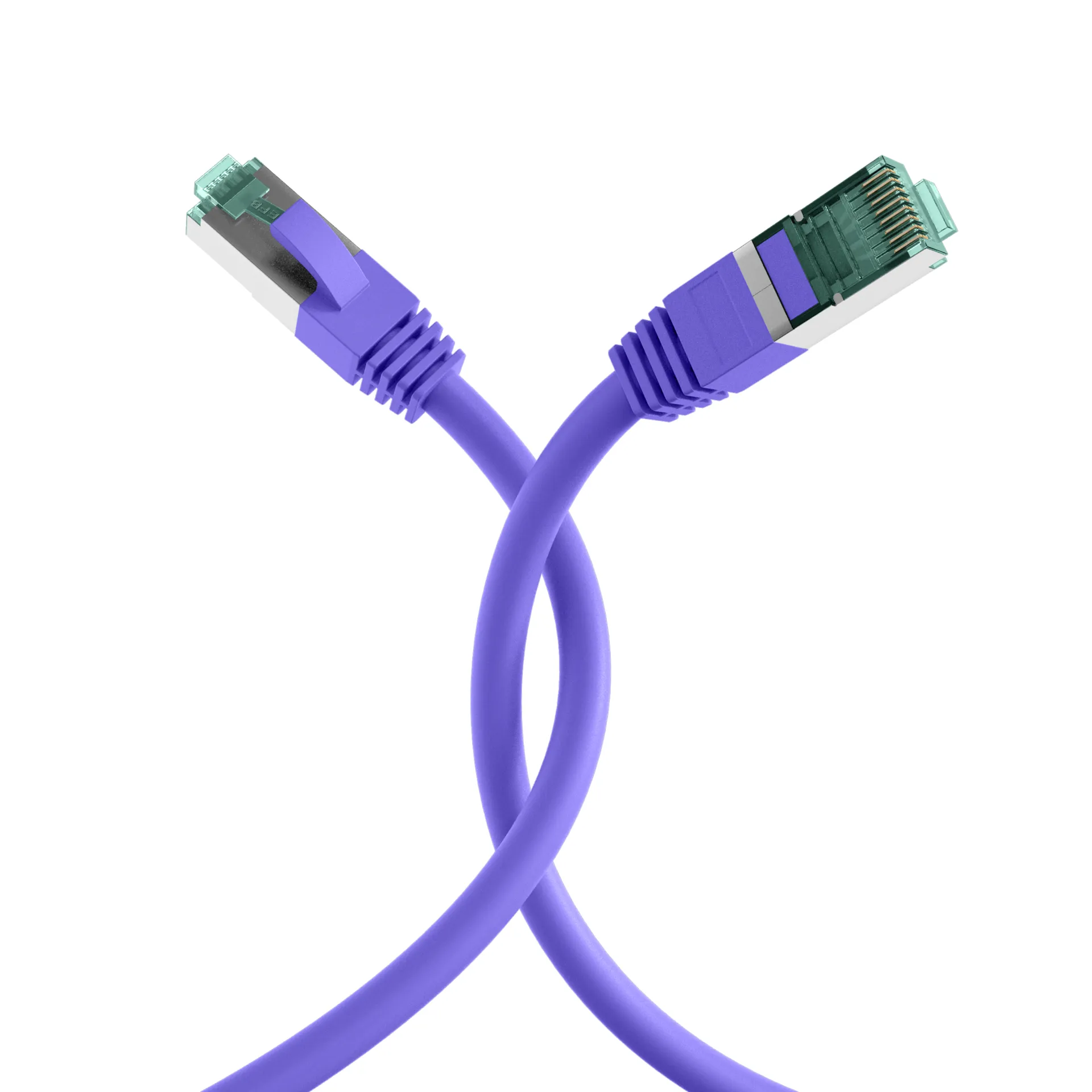 RJ45 Patchkabel Cat.6A S/FTP LSZH violett 1,5m – Bild 4