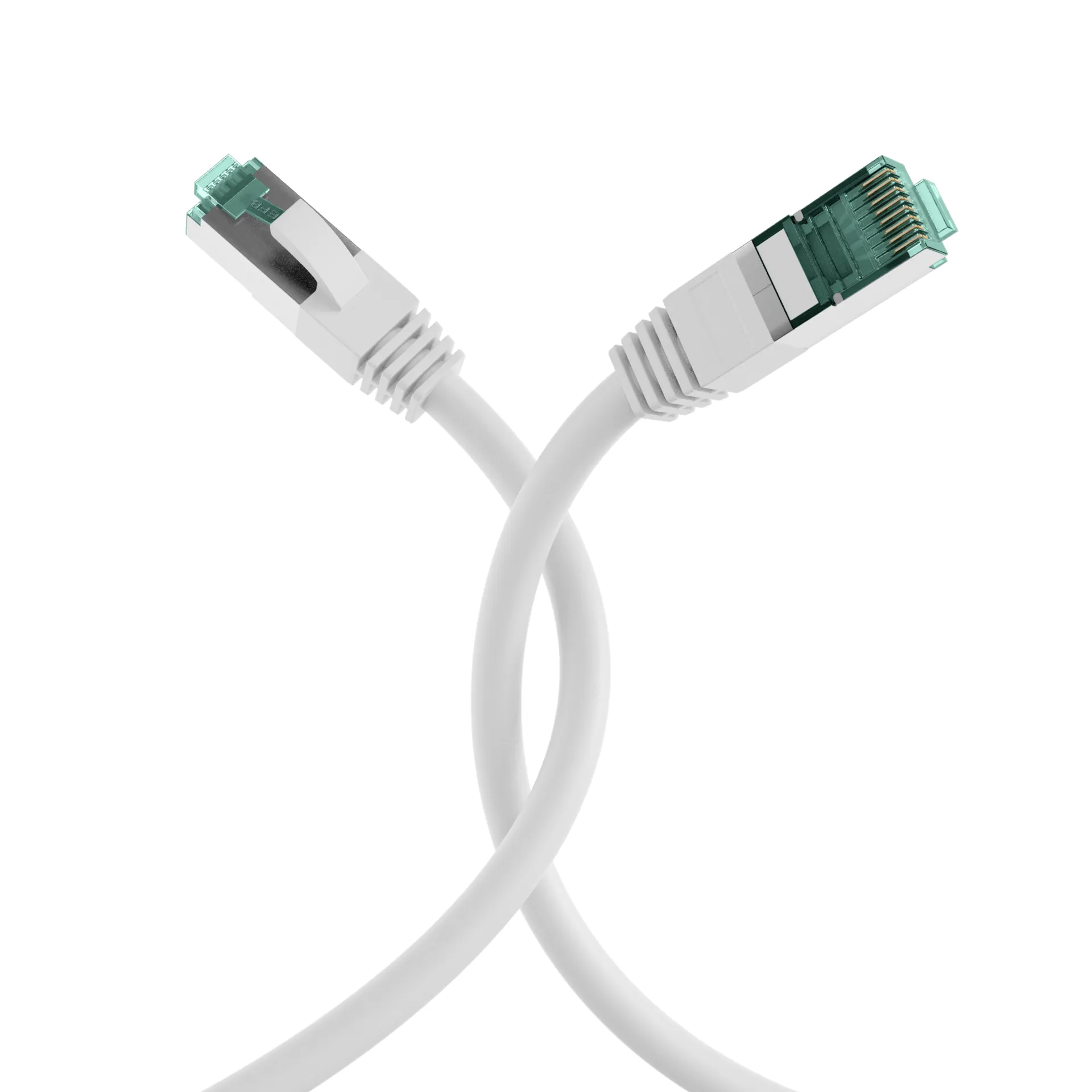 RJ45 Patchkabel Cat.6A S/FTP LSZH weiß 15m – Bild 4