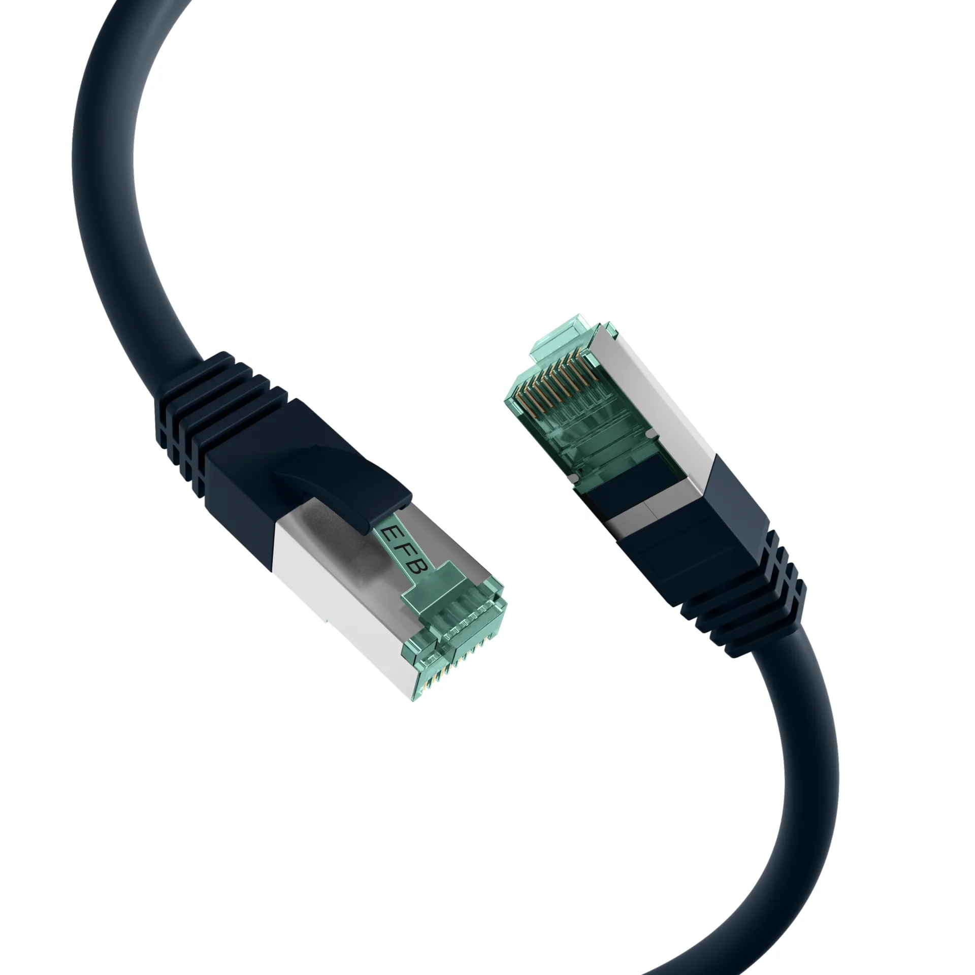 RJ45 Patchkabel Cat.6A S/FTP LSZH schwarz 1m – Bild 2