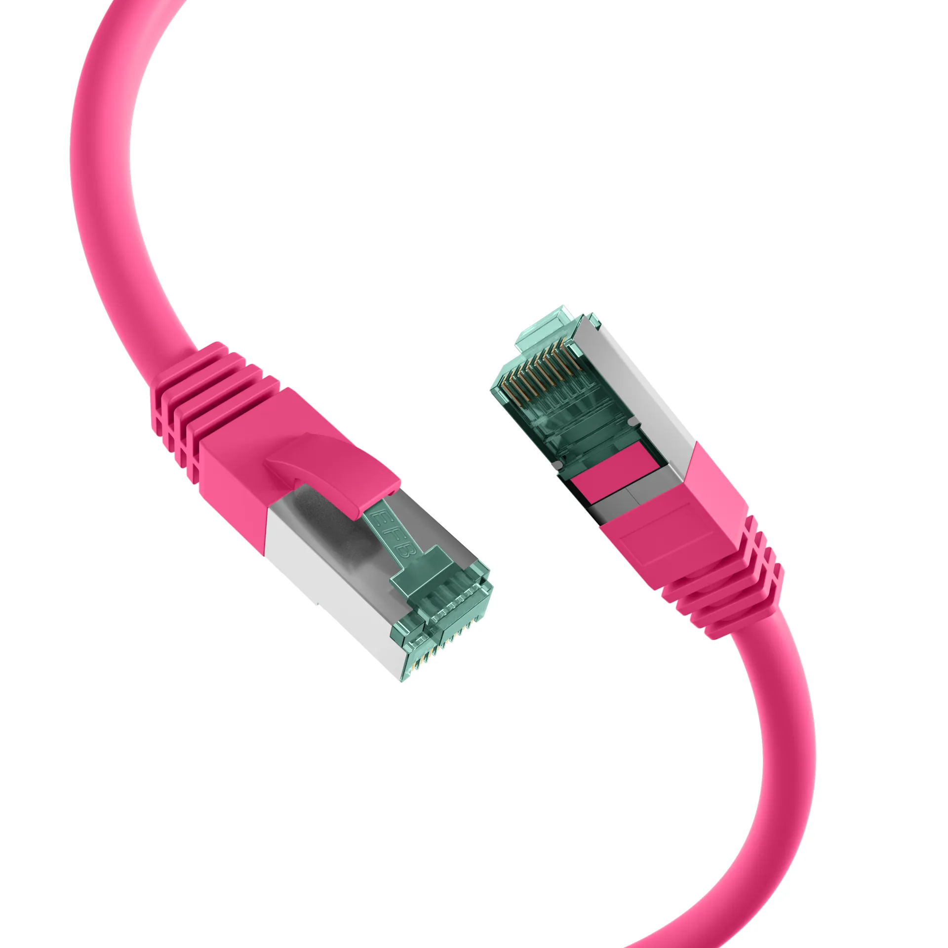 RJ45 Patchkabel Cat.6A S/FTP LSZH magenta 2m – Bild 2