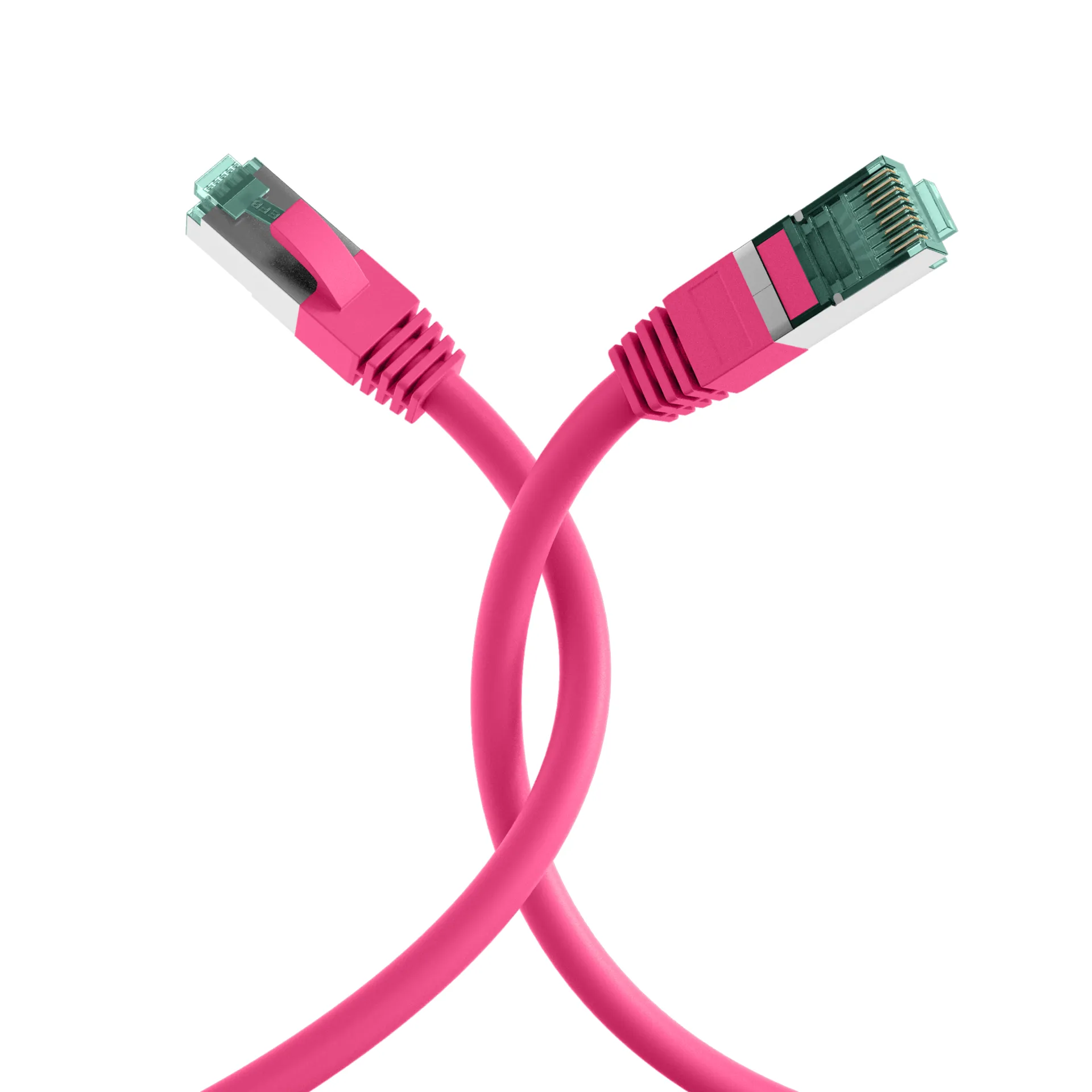 RJ45 Patchkabel Cat.6A S/FTP LSZH magenta 2m – Bild 4