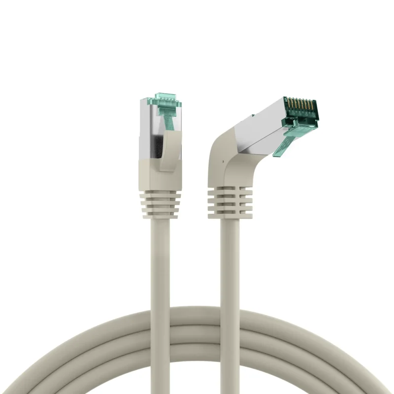 RJ45 Patchkabel Cat.6A S/FTP LSZH 1×90° grau 3m