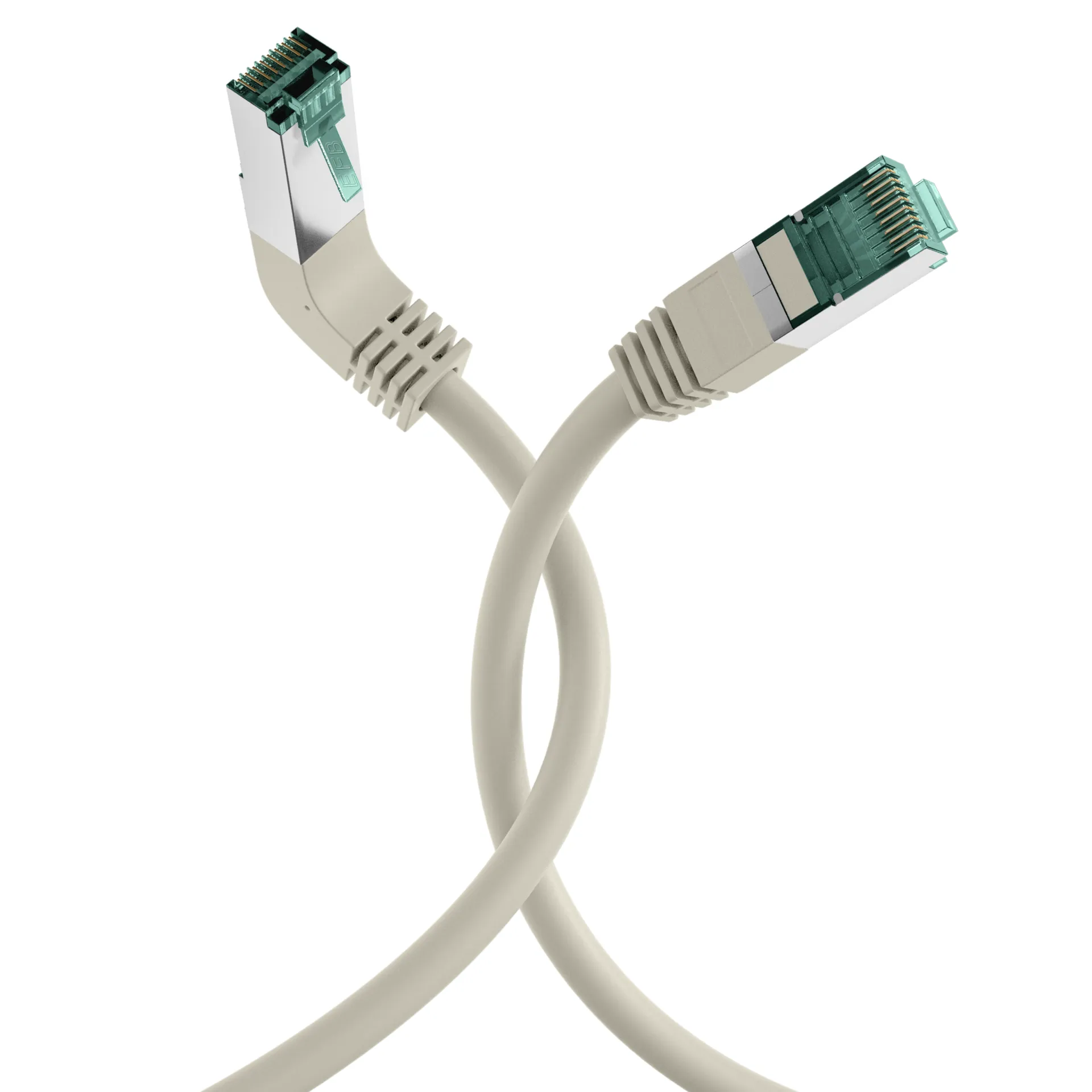 RJ45 Patchkabel Cat.6A S/FTP LSZH 1x90° grau 5m – Bild 4