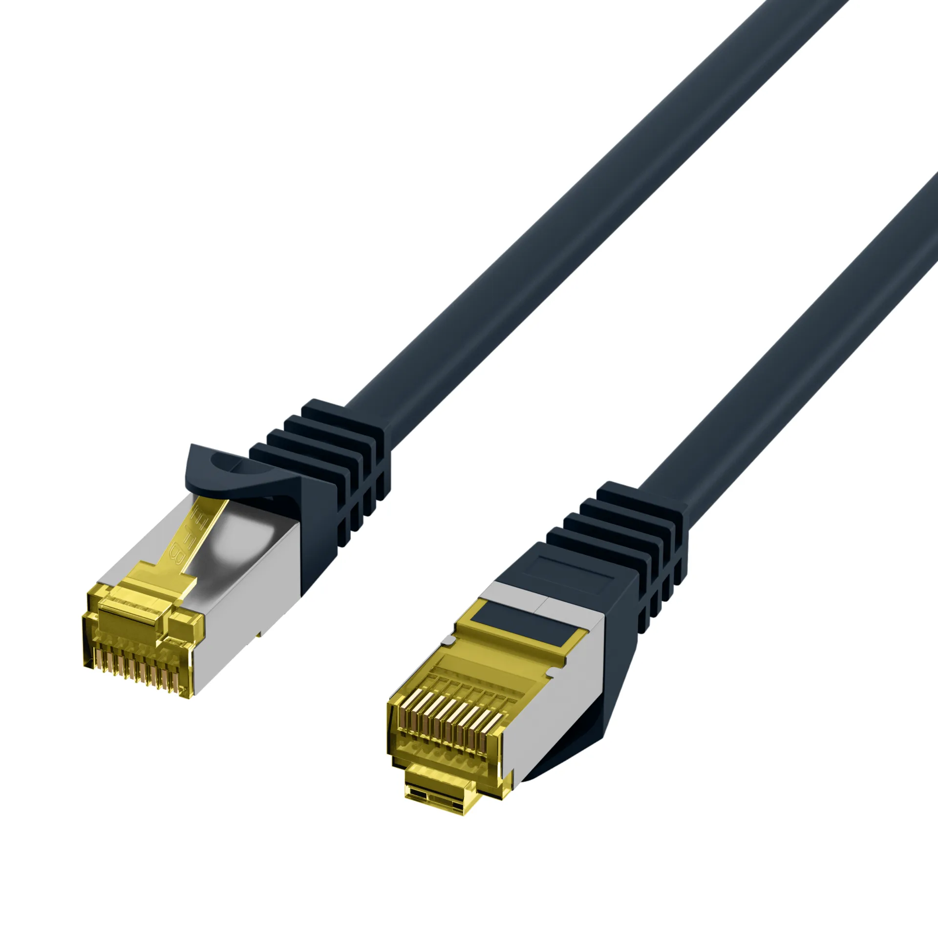 RJ45 Patchkabel Cat.6A S/FTP LSZH Cat.7 Rohkabel schwarz 0,25m – Bild 3