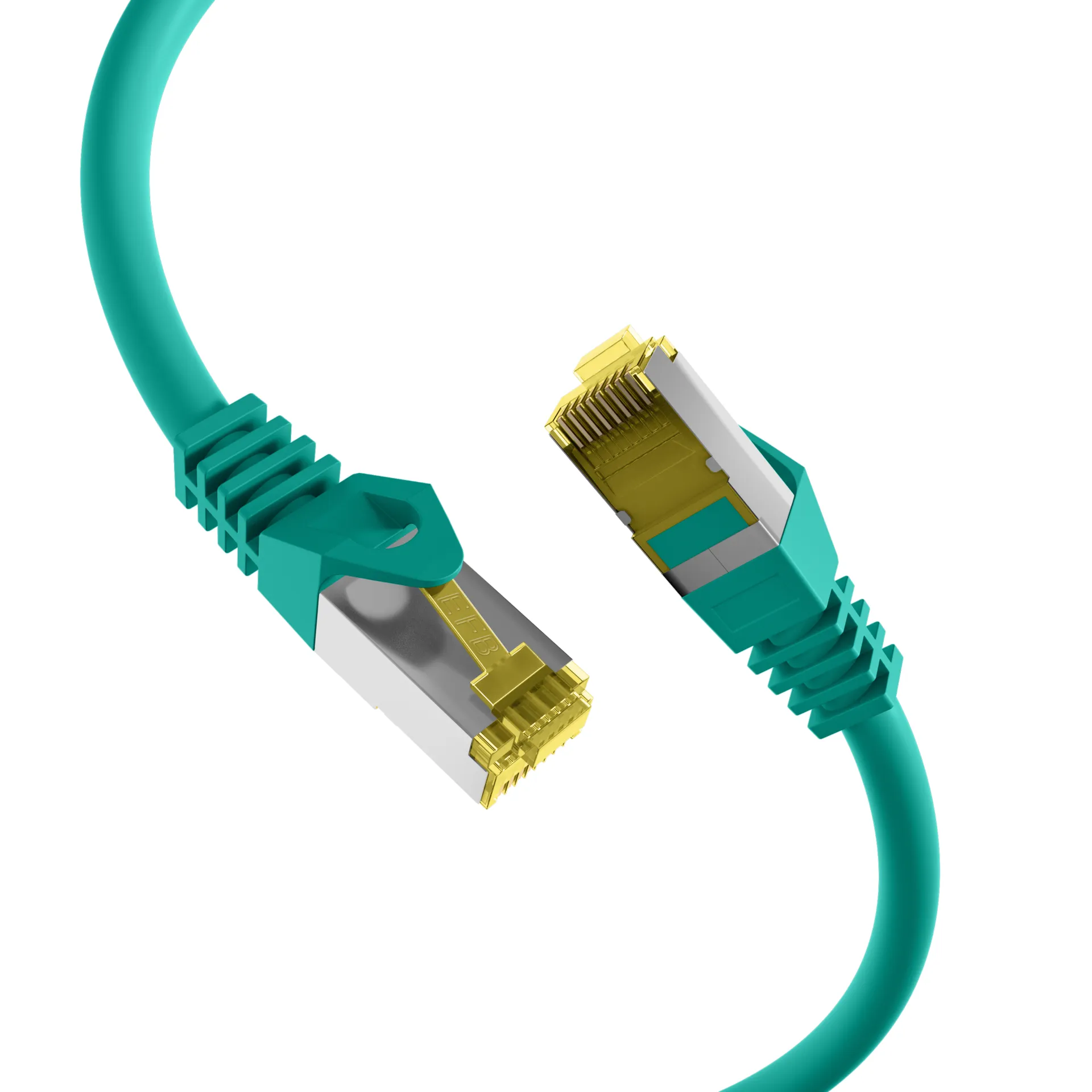 RJ45 Patchkabel Cat.6A S/FTP LSZH Cat.7 Rohkabel grün 0,25m – Bild 2