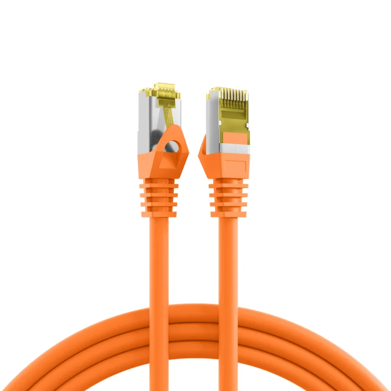 RJ45 Patchkabel Cat.6A S/FTP LSZH Cat.7 Rohkabel orange 0,5m