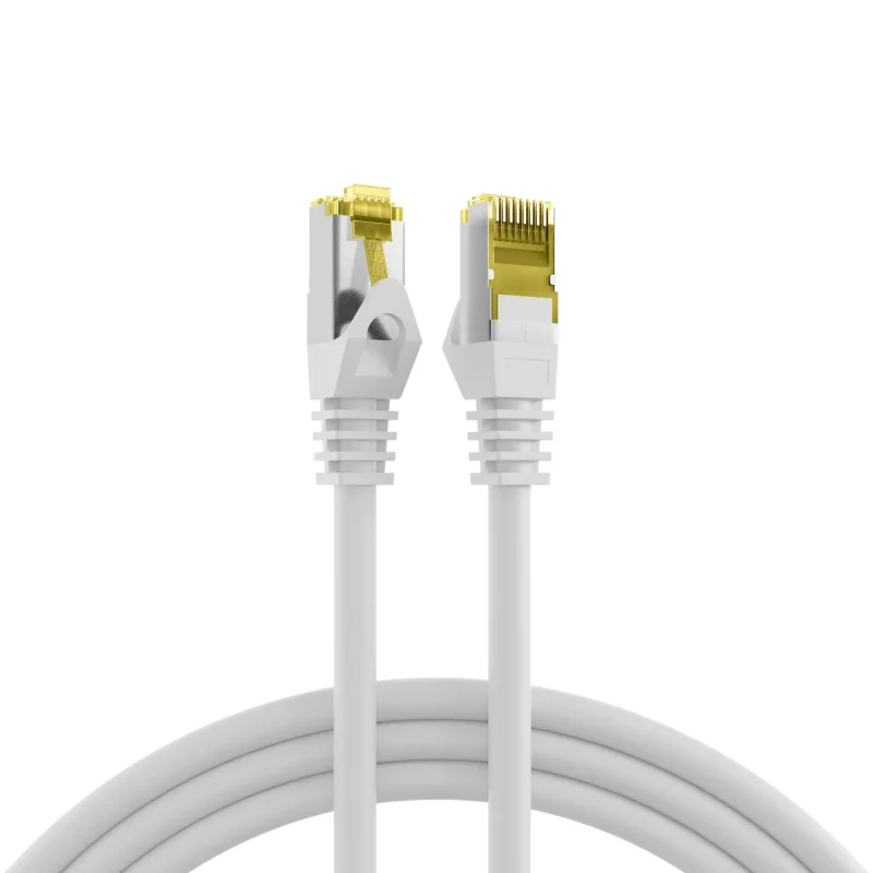 RJ45 Patchkabel Cat.6A S/FTP LSZH Cat.7 Rohkabel weiß 1,5m