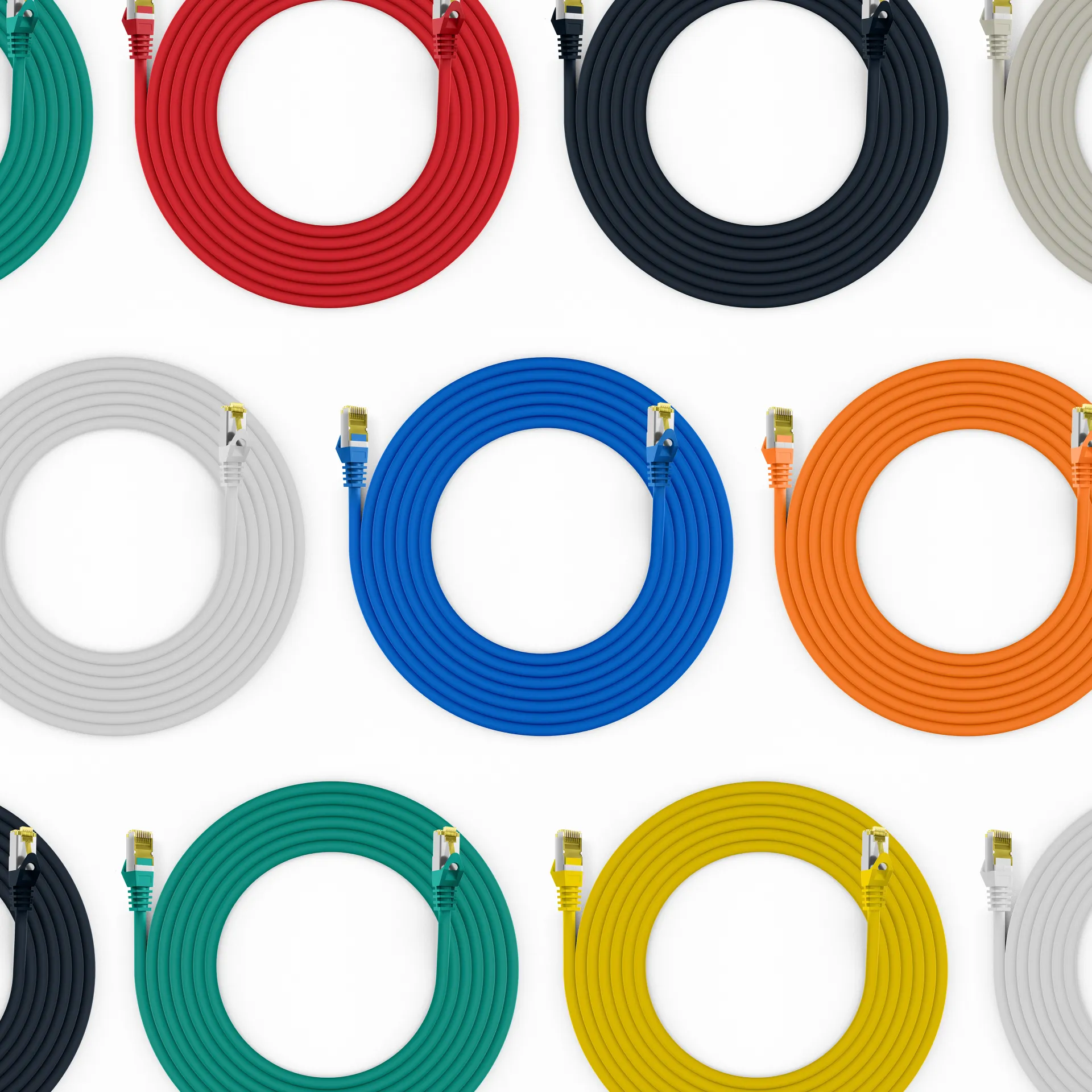 RJ45 Patchkabel Cat.6A S/FTP LSZH Cat.7 Rohkabel schwarz 10m – Bild 5