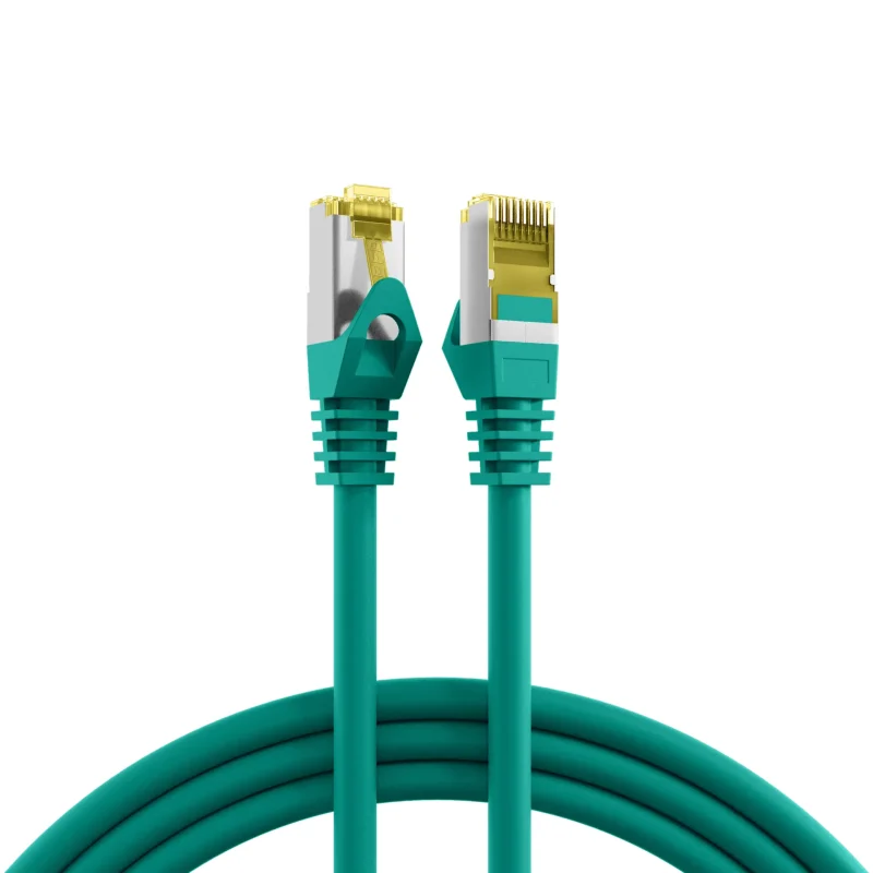 RJ45 Patchkabel Cat.6A S/FTP LSZH Cat.7 Rohkabel grün 10m