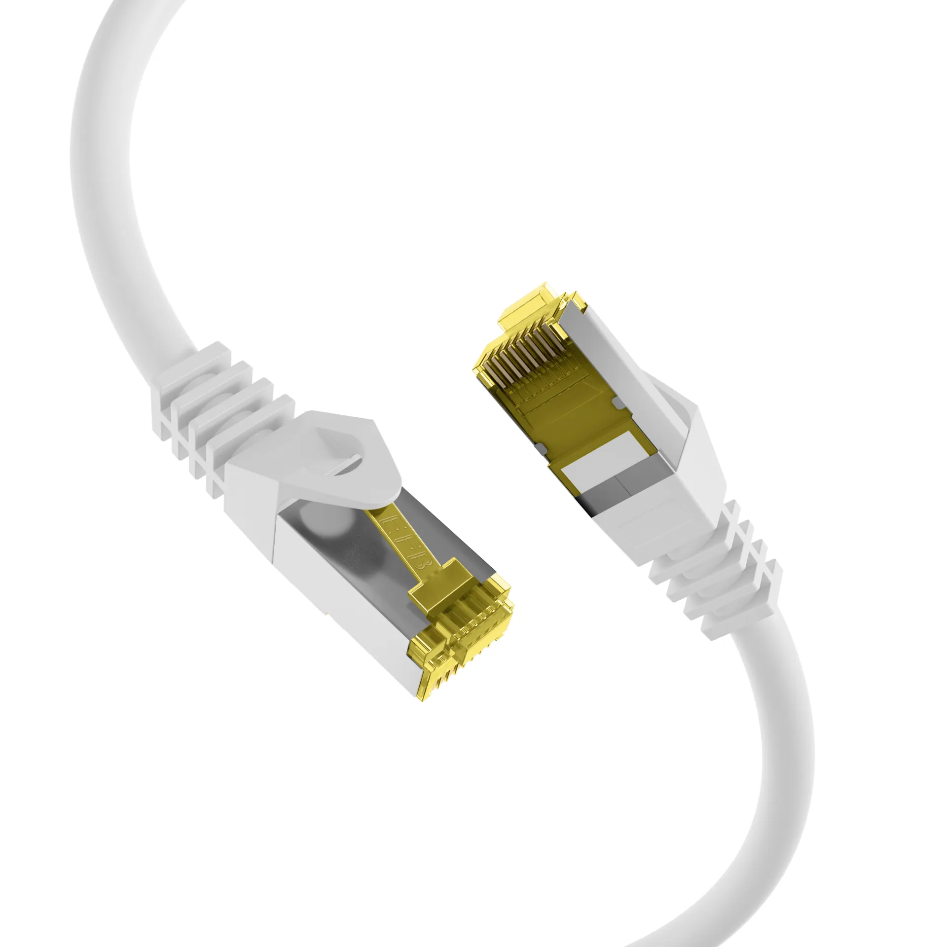 RJ45 Patchkabel Cat.6A S/FTP LSZH Cat.7 Rohkabel weiß 10m – Bild 2