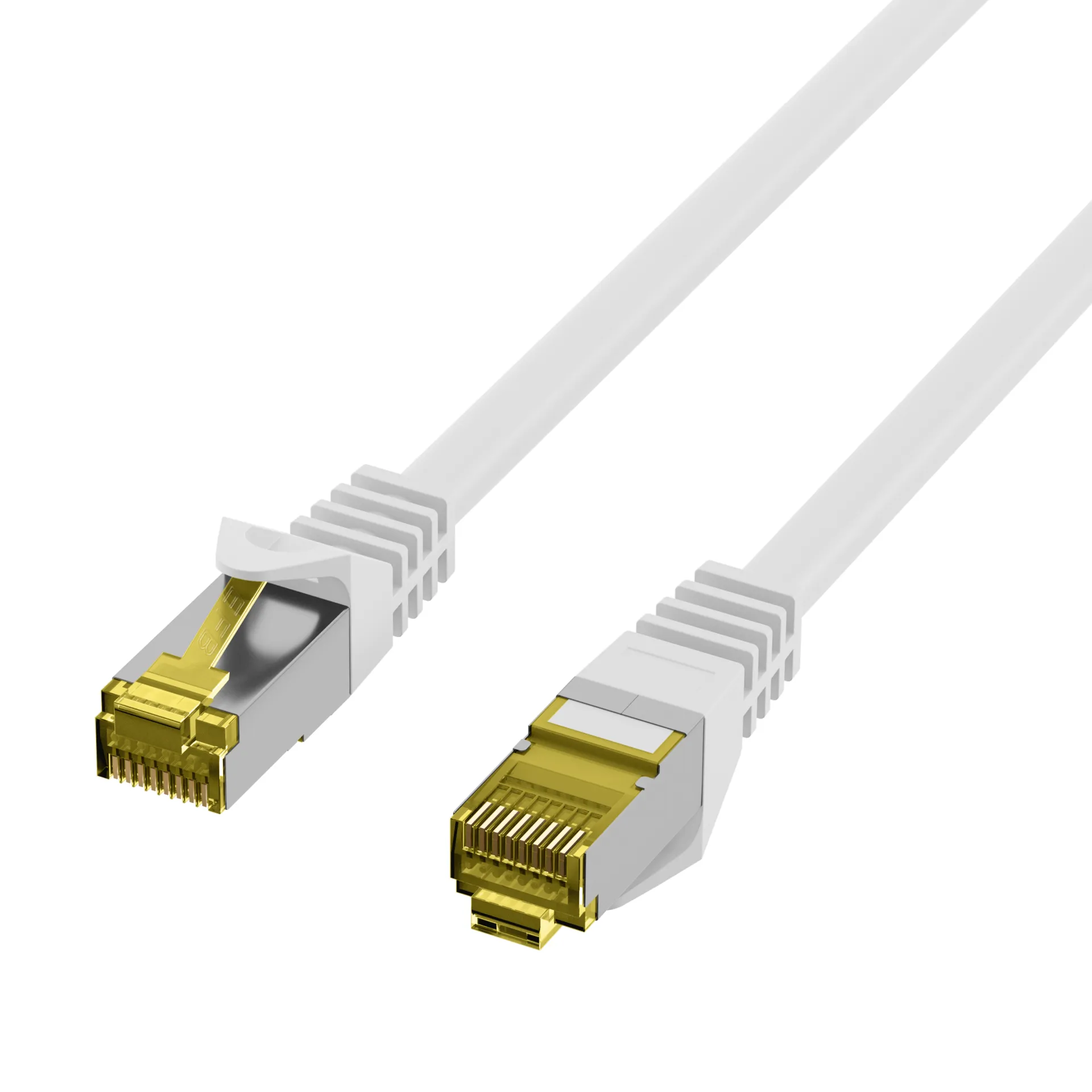 RJ45 Patchkabel Cat.6A S/FTP LSZH Cat.7 Rohkabel weiß 10m – Bild 3