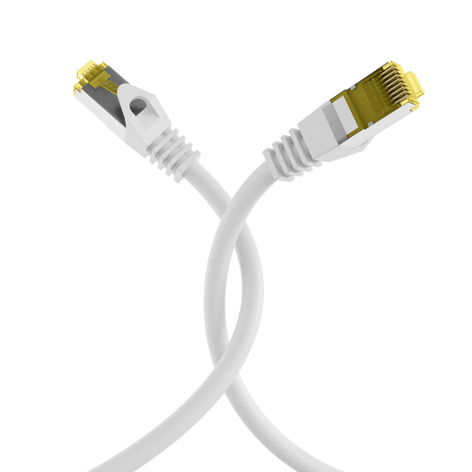 RJ45 Patchkabel Cat.6A S/FTP LSZH Cat.7 Rohkabel weiß 10m – Bild 4