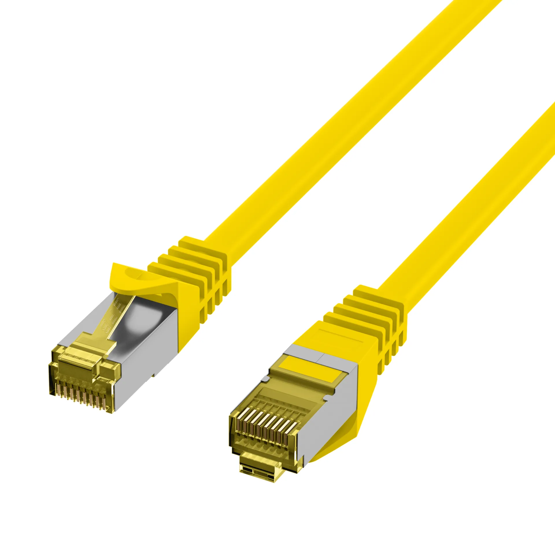 RJ45 Patchkabel Cat.6A S/FTP LSZH Cat.7 Rohkabel gelb 10m – Bild 3