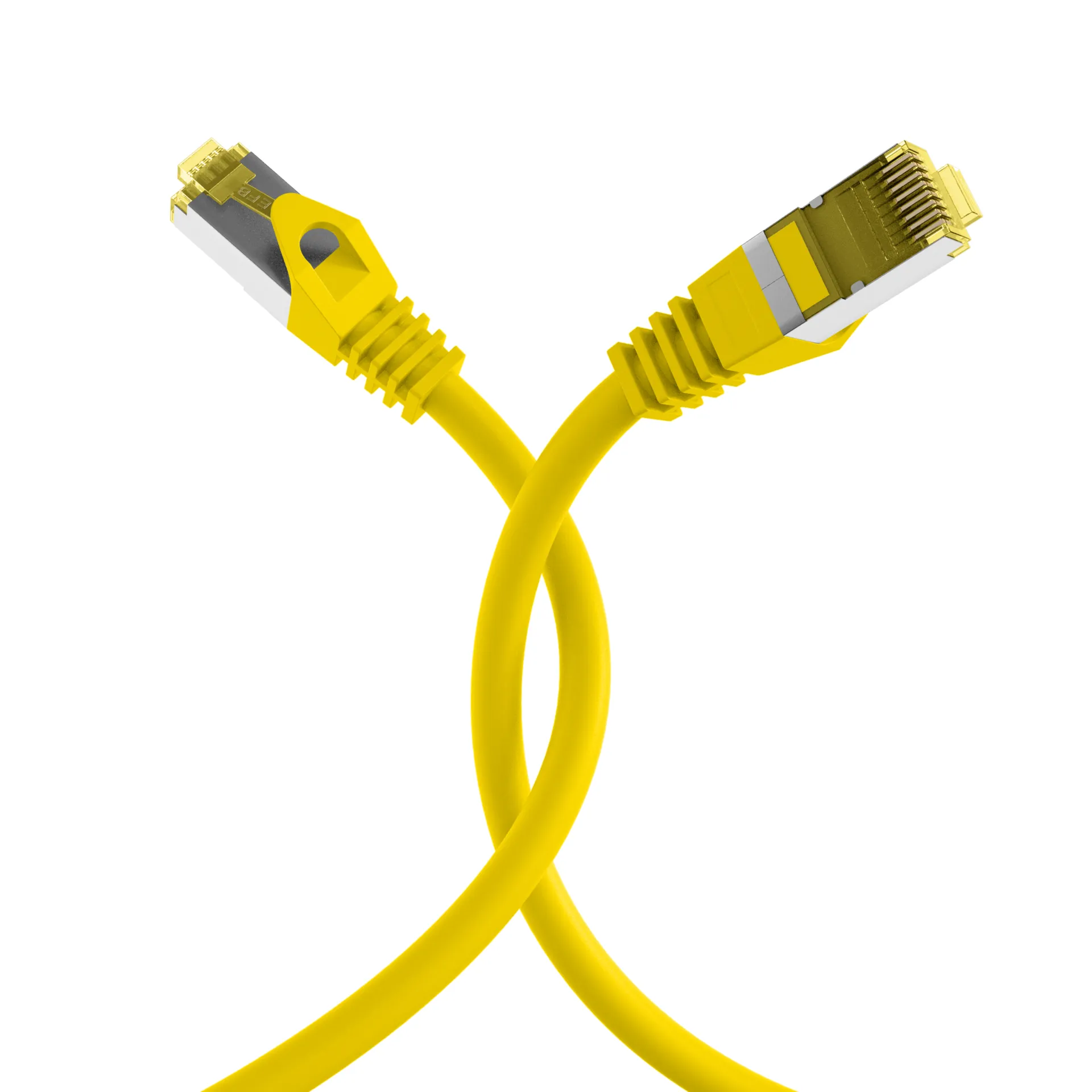 RJ45 Patchkabel Cat.6A S/FTP LSZH Cat.7 Rohkabel gelb 10m – Bild 4