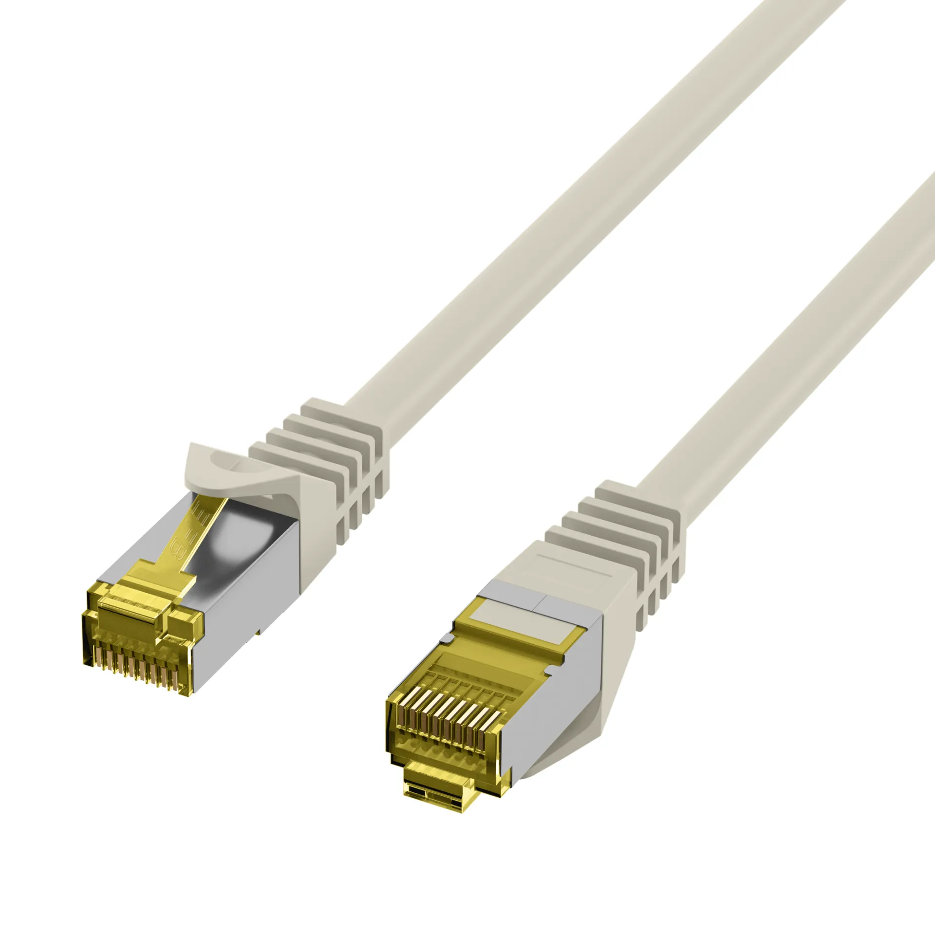 RJ45 Patchkabel Cat.6A S/FTP LSZH Cat.7 Rohkabel grau 15m – Bild 3