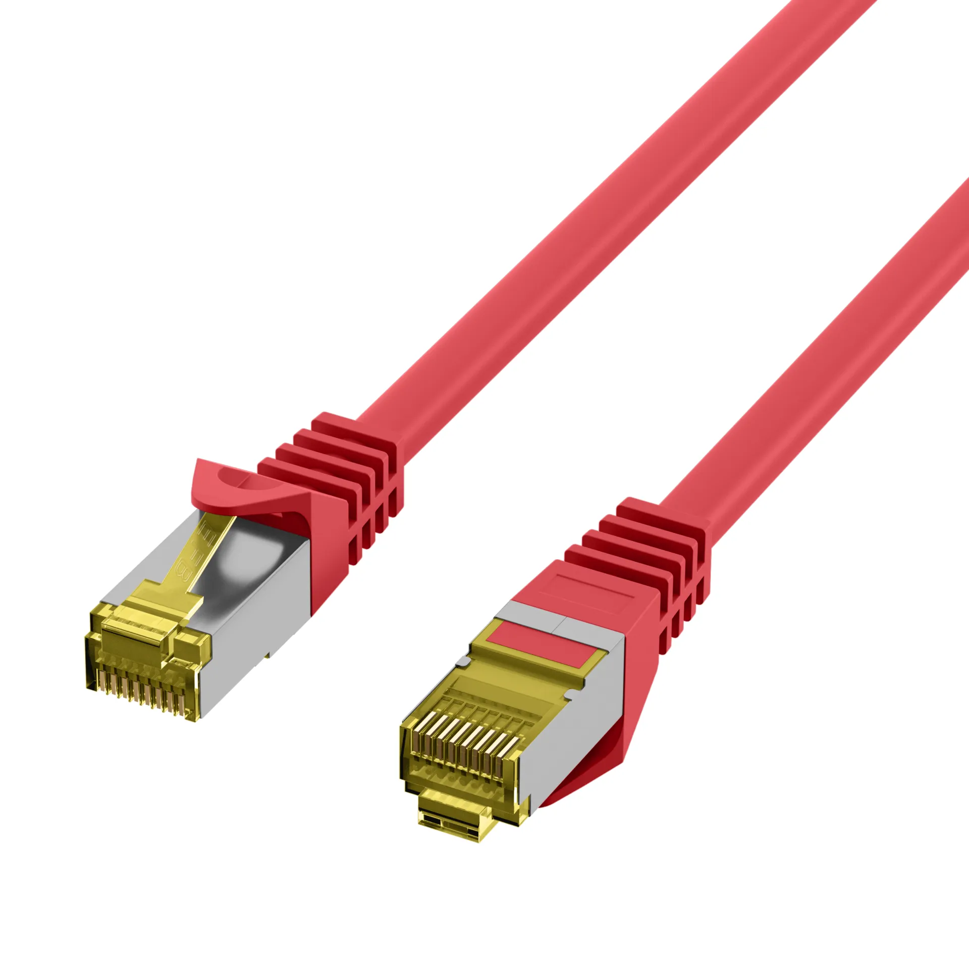 RJ45 Patchkabel Cat.6A S/FTP LSZH Cat.7 Rohkabel rot 25m – Bild 3