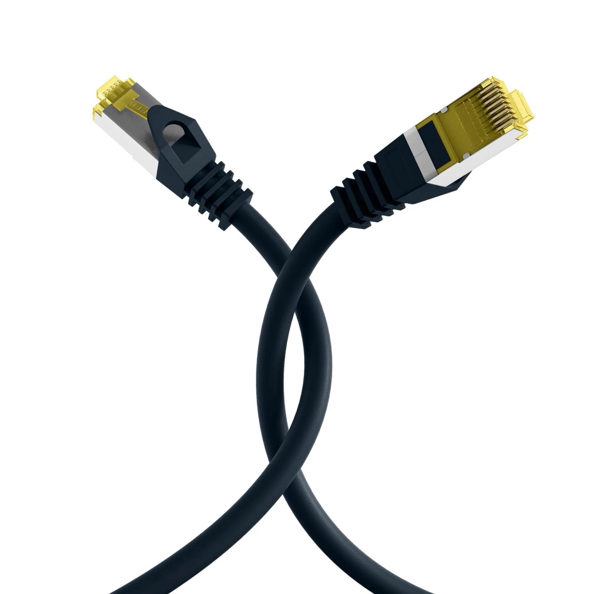 RJ45 Patchkabel Cat.6A S/FTP LSZH Cat.7 Rohkabel schwarz 2m – Bild 4