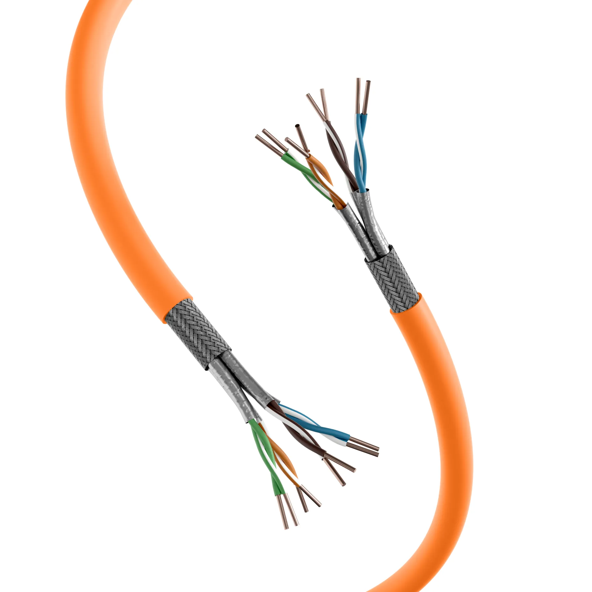 LAN Cat.7 1000 AWG 23 S/FTP 4P CPR Dca, orange – Bild 2