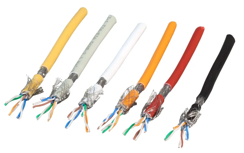 Rohkabel Cat.7, S/FTP, LSZH, rot, 100m Ring